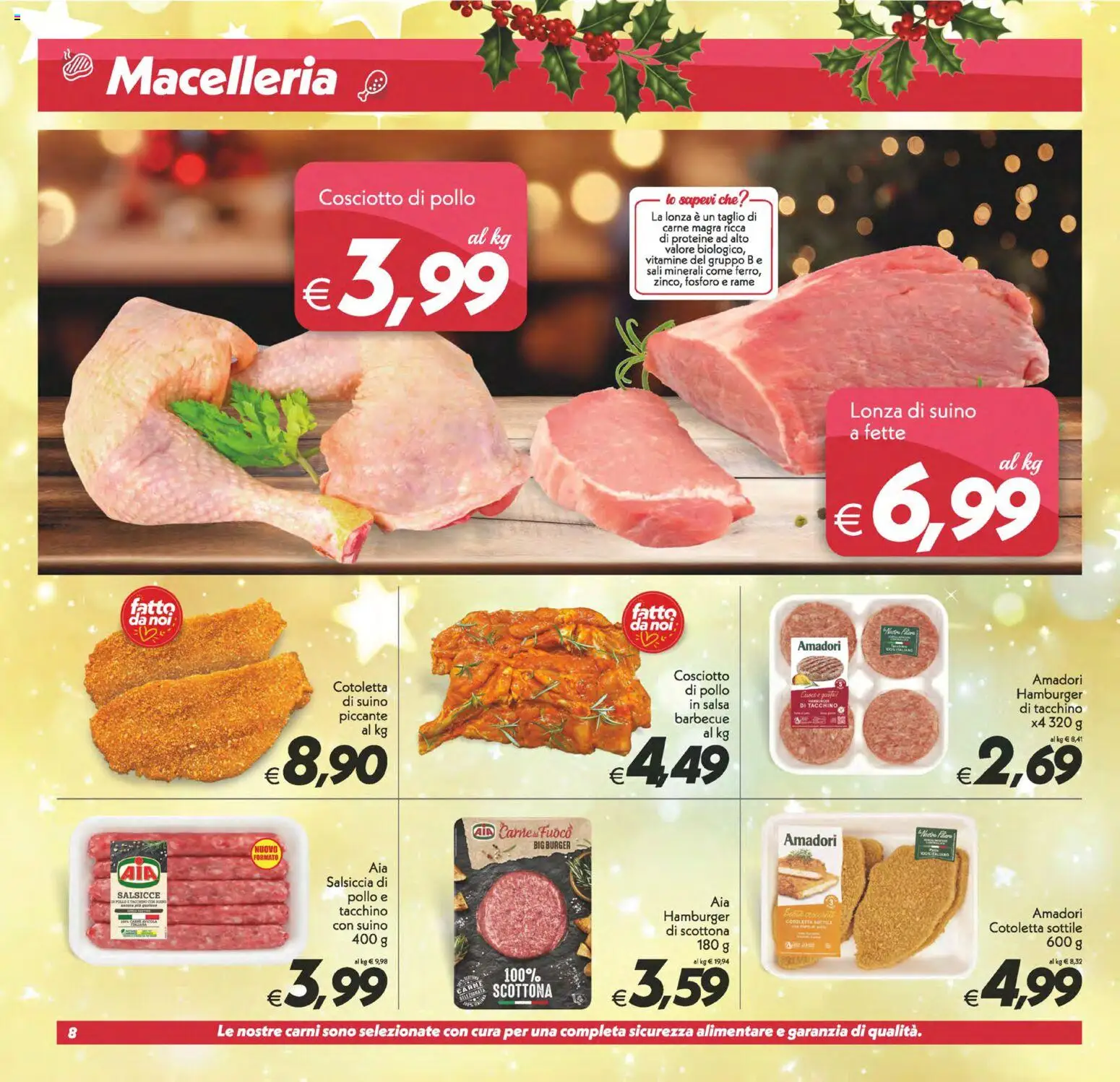 Volantino SuperConveniente del 05.12.2025 | Pagina: 8 | Prodotti: Pollo, Suino, Tacchino, Salsiccia