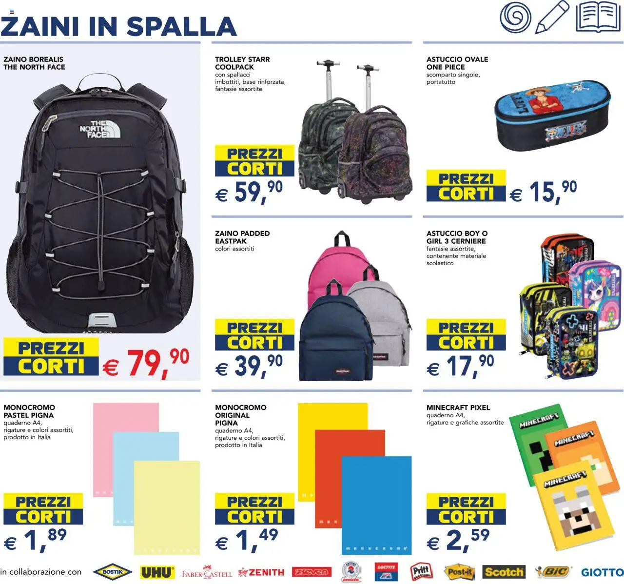 Volantino Esselunga S del 25.08.2025 | Pagina: 2 | Prodotti: Zaino, The, Quaderno, Trolley