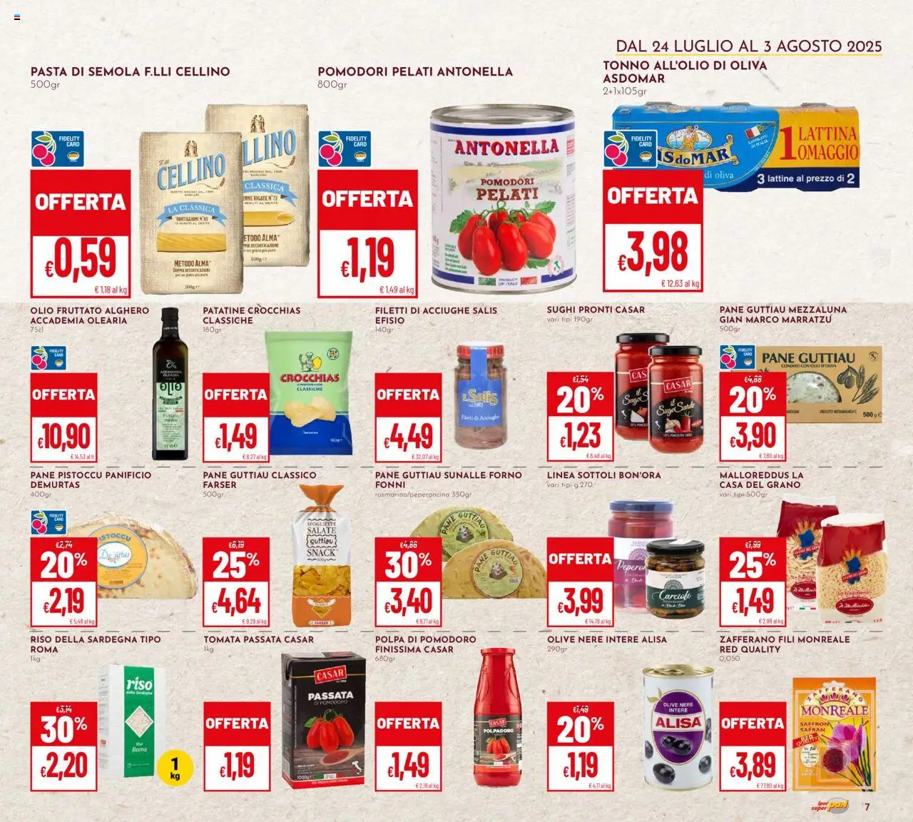 Volantino Pan del 24.07.2025 | Pagina: 7 | Prodotti: Pane, Riso, Olive, Forno