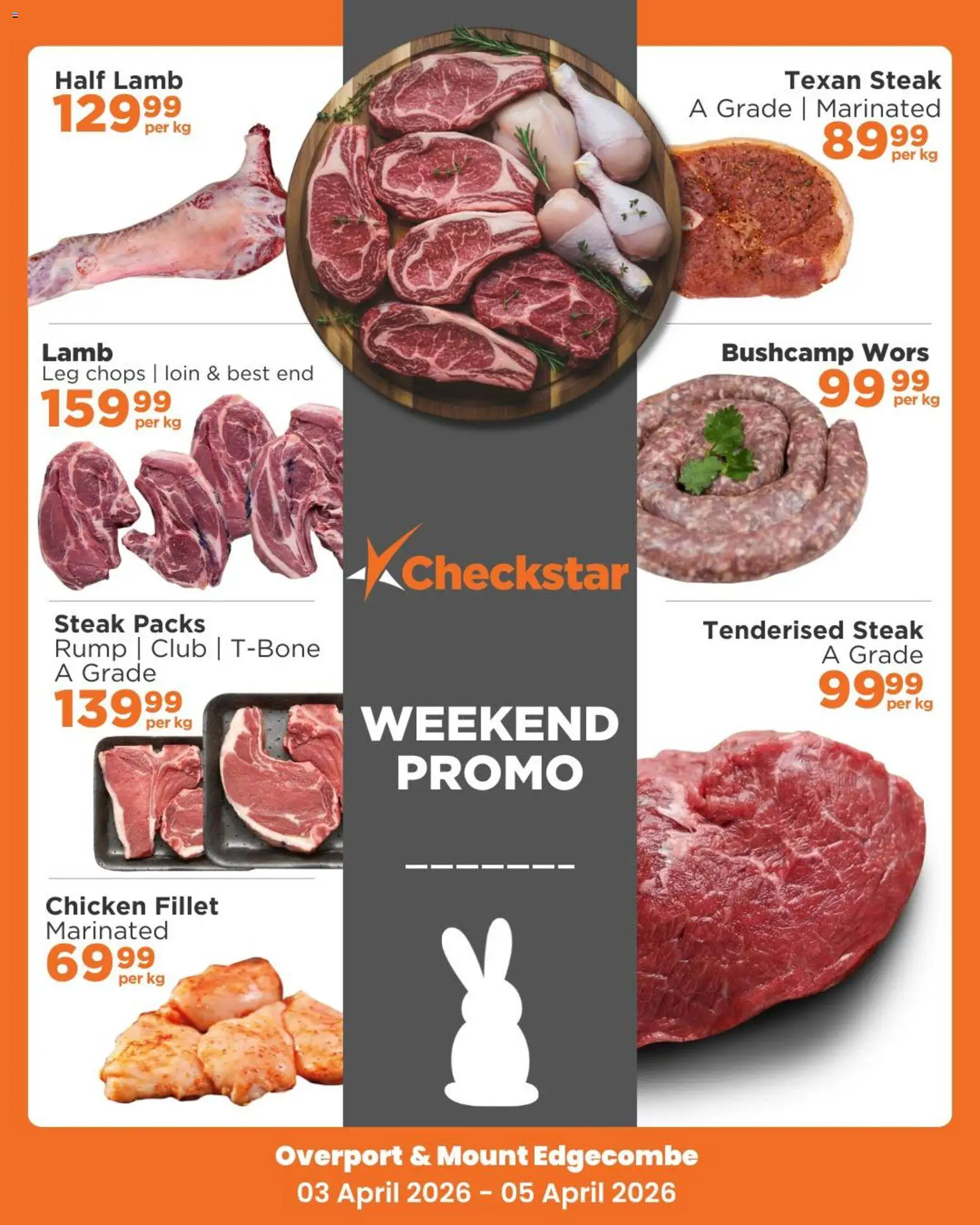 New Check Star catalogue – valid from 03.04.2026 | Page: 1 | Products: Steak, Chicken