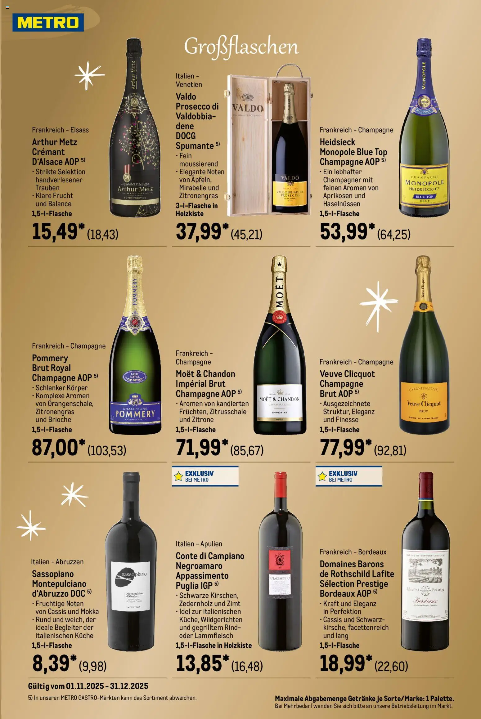 Metro Saisonkatalog Festliche Momente – gültig ab 01.11.2025 | Seite: 38 | Produkte: Top, Küche, Prosecco, Zitrone