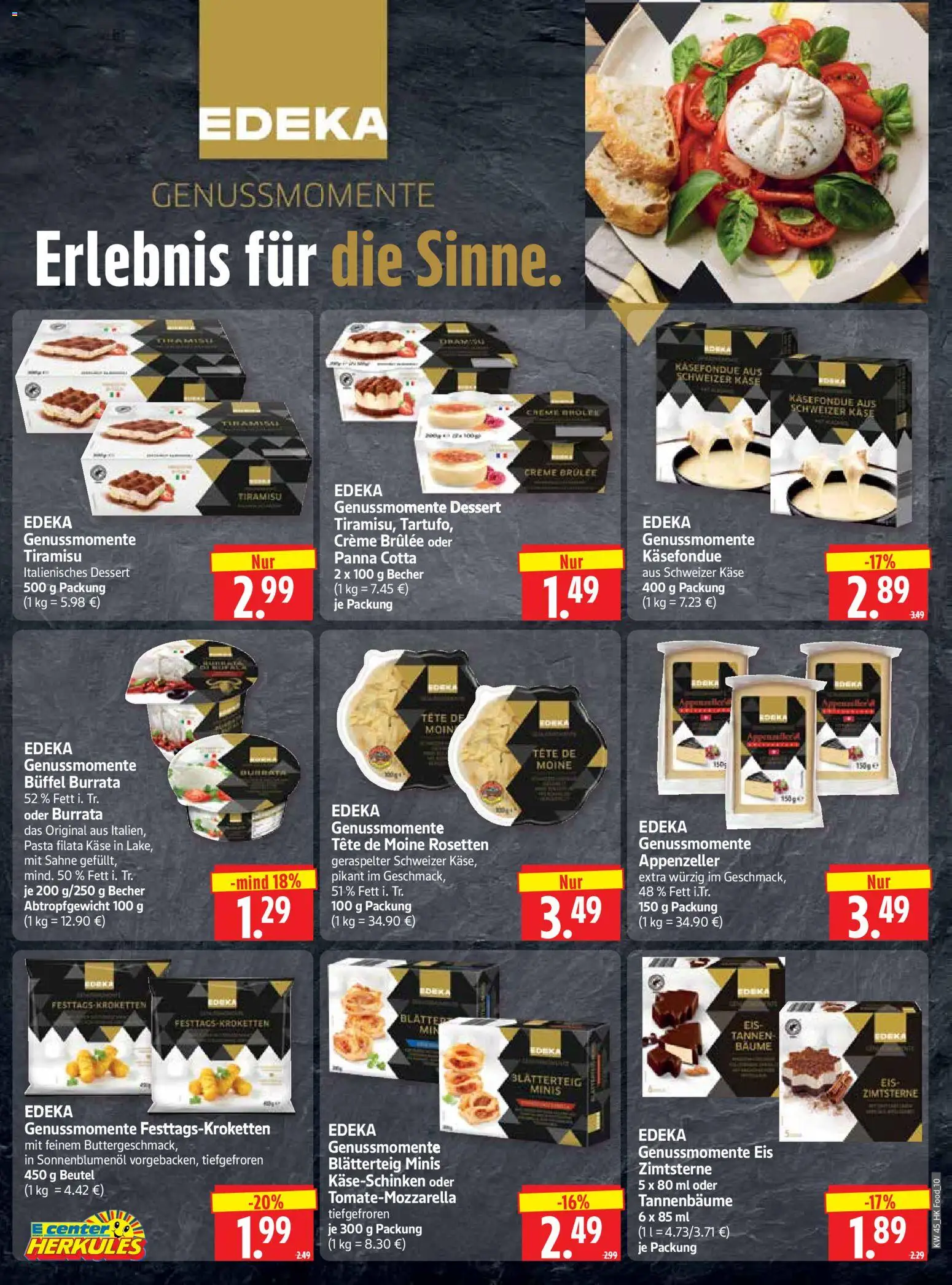 HERKULES Prospekt 	 – gültig ab 03.11.2025 | Seite: 10 | Produkte: Käse, Burrata, Pasta, Eis
