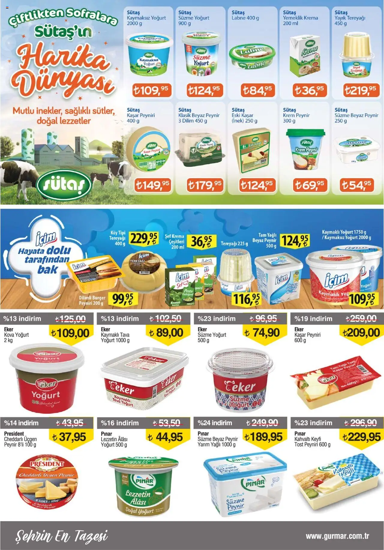 Gürmar Katalog - 16.08.2025 tarihinden itibaren geçerlidir | Sayfa: 5 | Ürünler: Krem, Tereyağı, Yoğurt, Krema