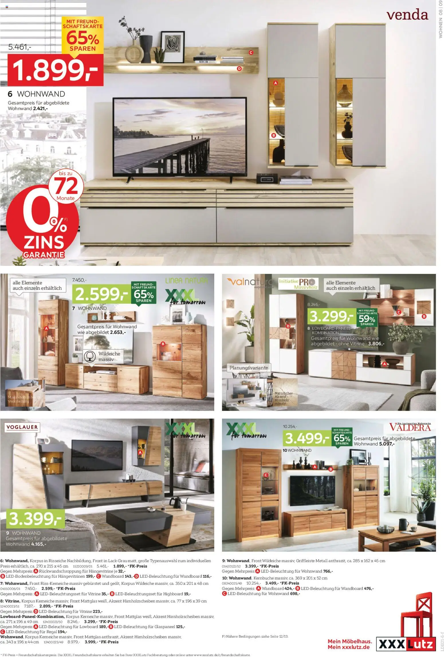 XXXL Lutz Neueröffnungsangebote in Rangsdorf – gültig ab 01.03.2026 | Seite: 9 | Produkte: Wohnwand, Wandboard, Vitrine, Hängevitrine