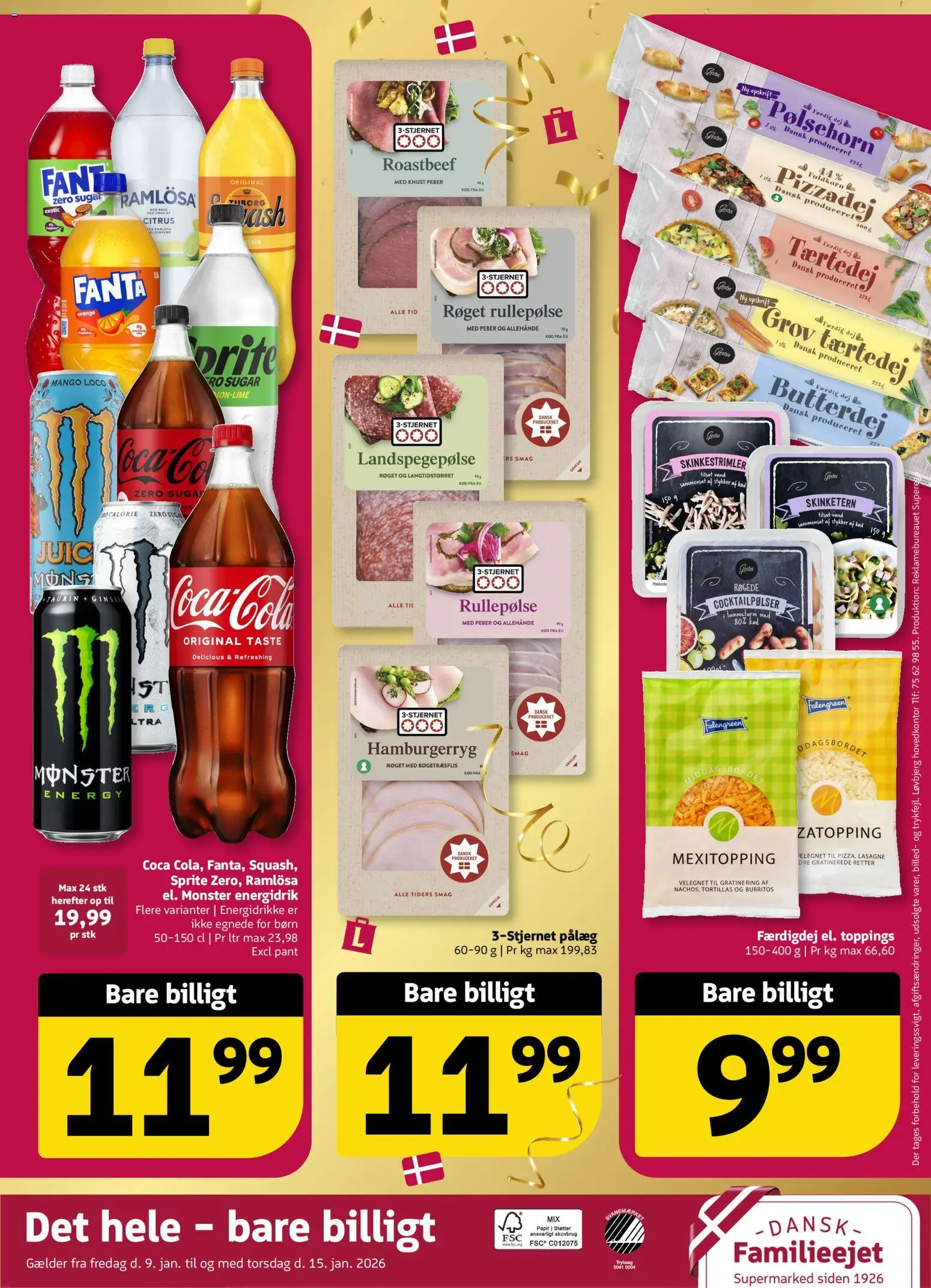 Løvbjerg tilbudsavis – gyldig fra 09.01.2026 | Side: 32 | Produkter: Mango, Pizzadej, Hamburgerryg, Roastbeef