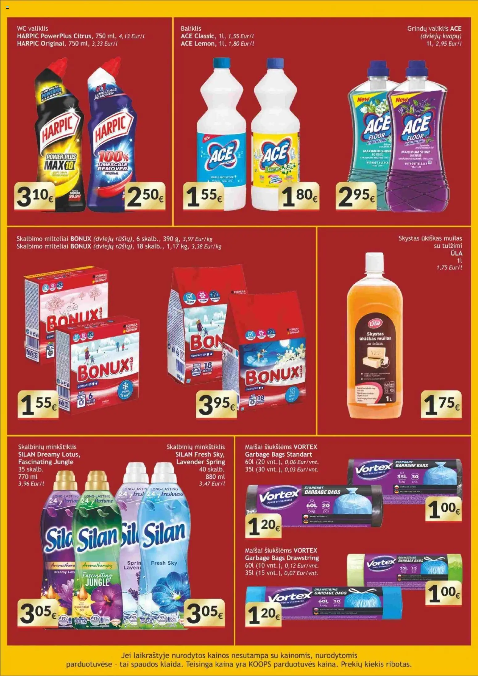 Koops akcijos nuo 09.03.2026 | Puslapis: 20 | Prekių: Wc, Muilas, Skalbimo milteliai