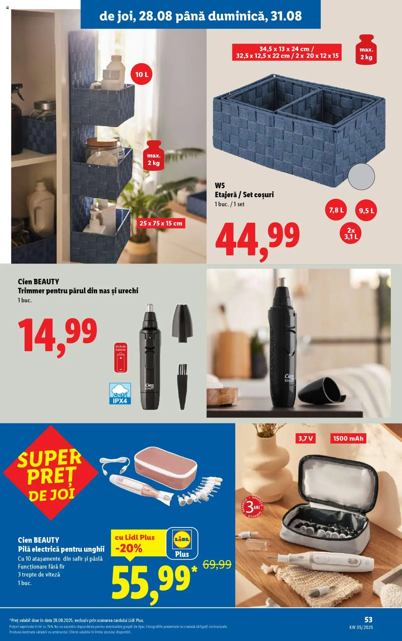 Catalog Lidl – valabil de la 25.08.2025 | Pagină: 67 | Produse: Trimmer, Baterie, Etajeră