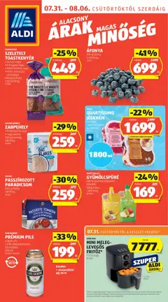 Aldi Akciós újság - amely érvényes a következő dátumtól: 31.07.2025