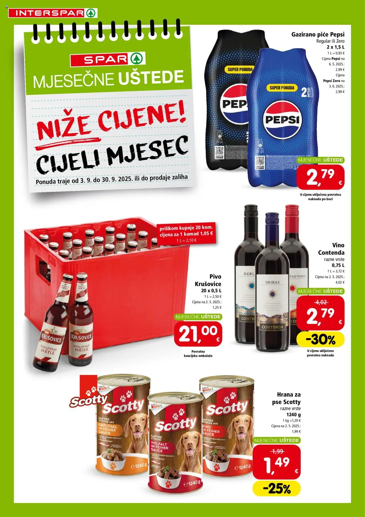 Interspar katalog | vrijedi od 03.09.2025 | Stranica: 4 | Proizvodi: Pepsi, Vino, Pivo