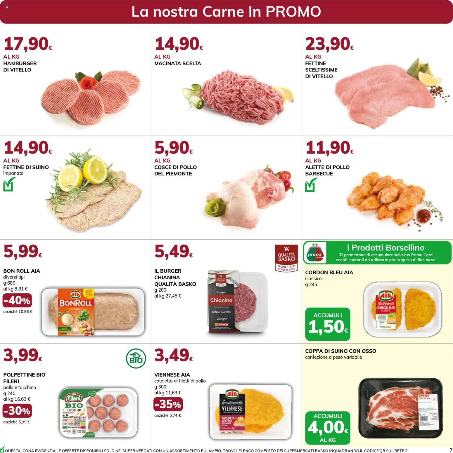 Volantino Basko del 11.11.2025 | Pagina: 7 | Prodotti: Pollo, Tacchino, Vitello, Hamburger