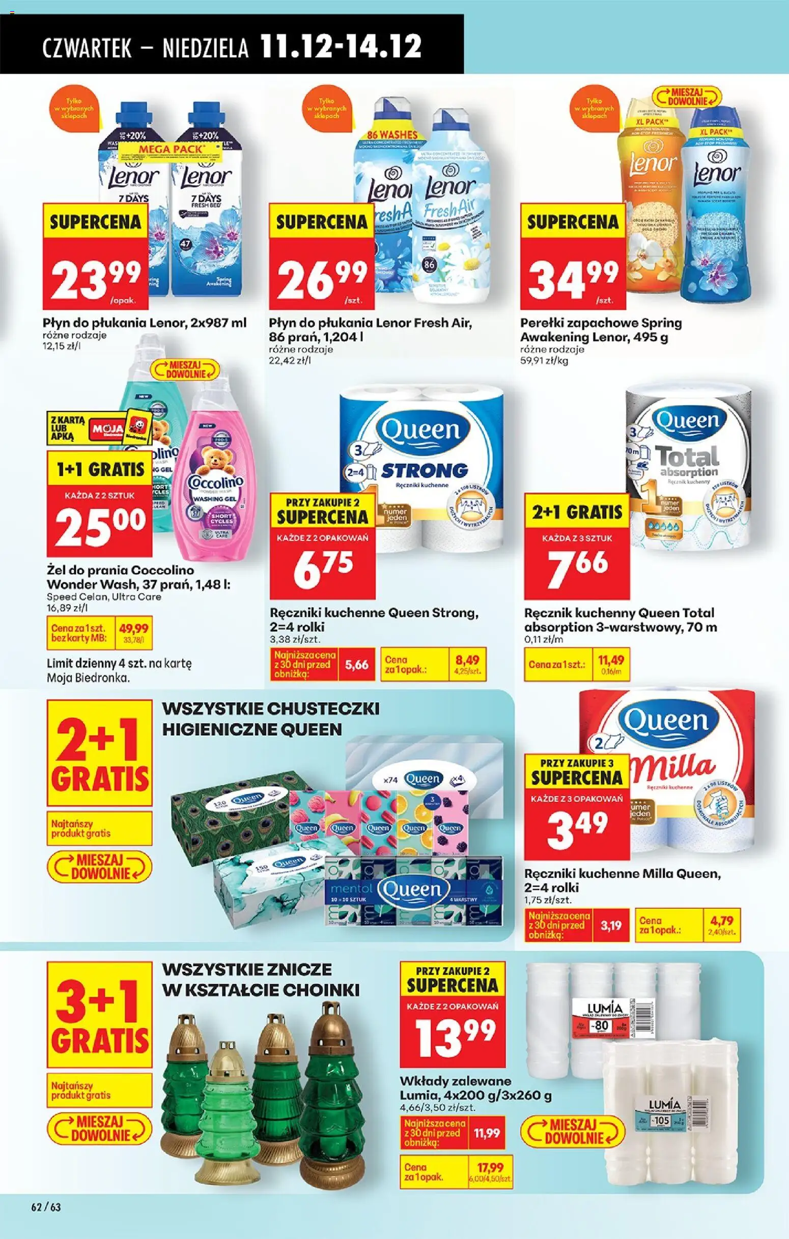 Biedronka gazetka - Oferta w tym tygodniu od 11.12.2025 | Strona: 80 | Produkty: Rolki, Znicze, Płyn do płukania Lenor, Detergent