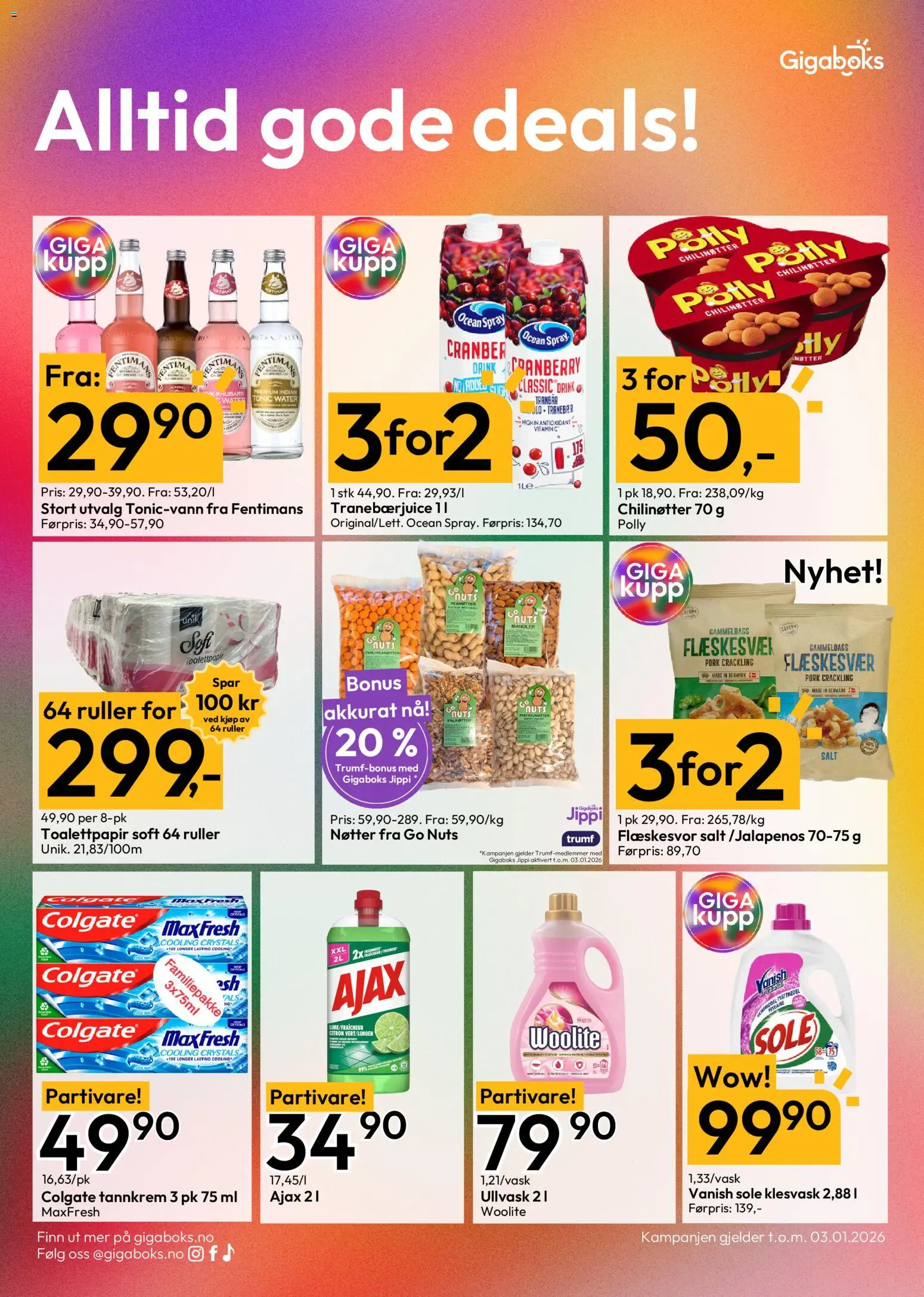 {H1} | Side: 6 | Produkter: Toalettpapir, Namaz, Суміш дитяча, Mandler