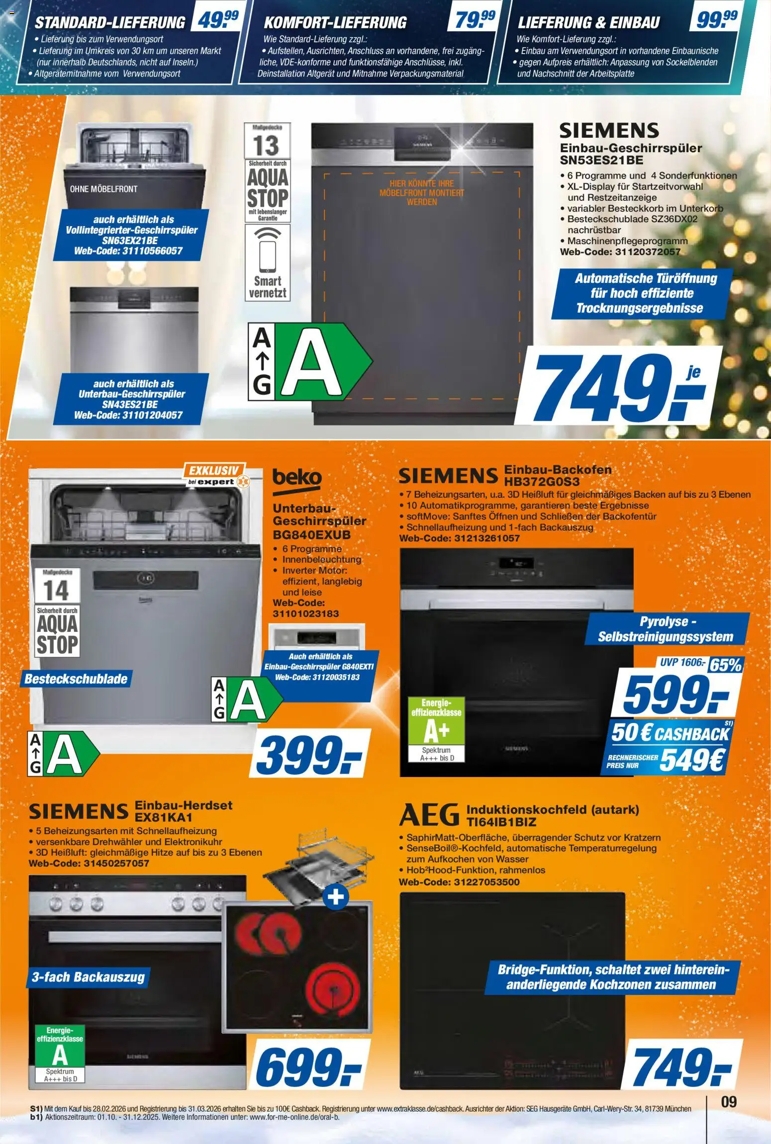 Expert Prospekt 	 – gültig ab 17.12.2025 | Seite: 9 | Produkte: Siemens, Geschirrspüler, Wasser