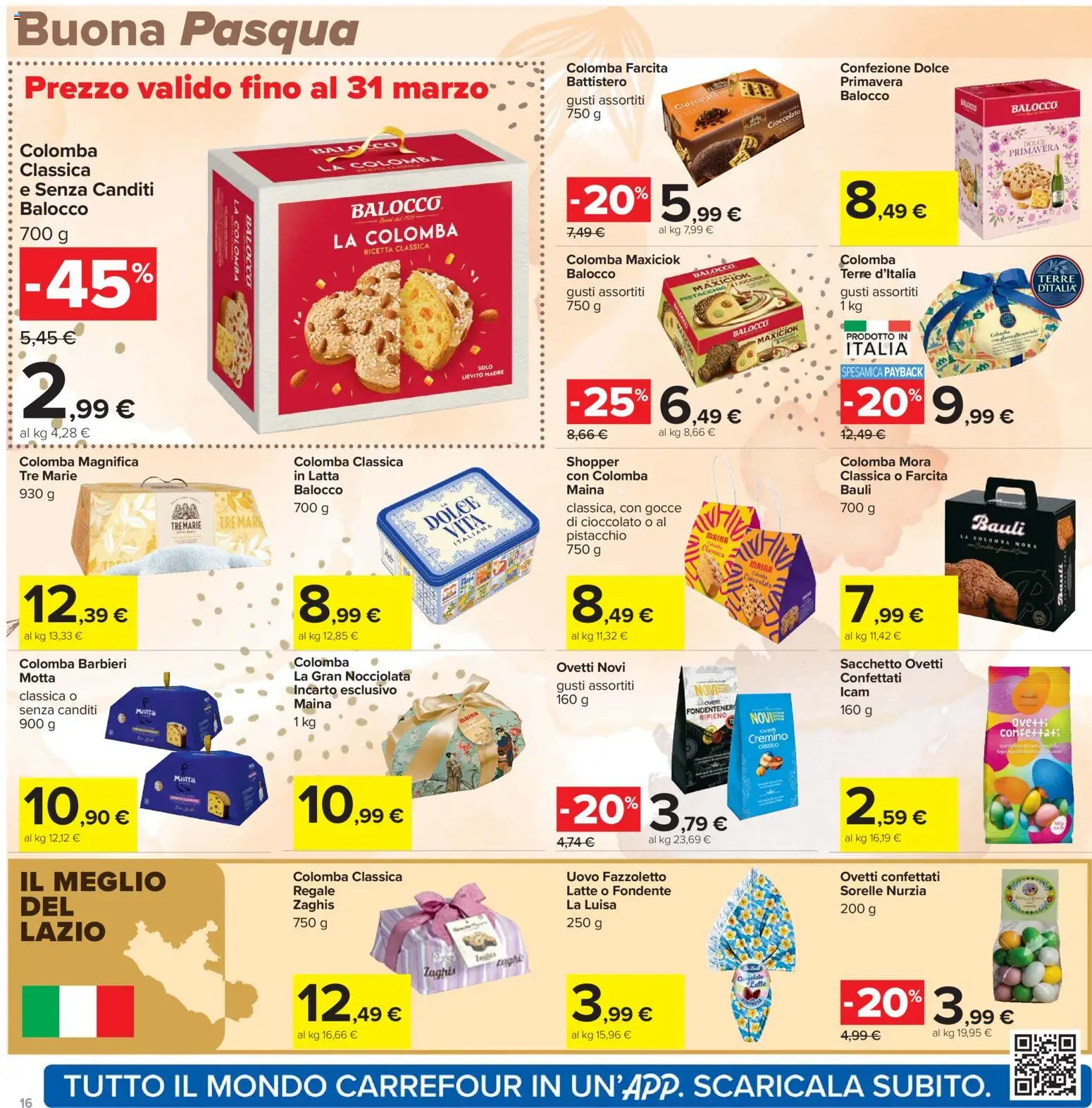 Volantino Carrefour del 26.03.2026 | Pagina: 16 | Prodotti: Cioccolato, Latte