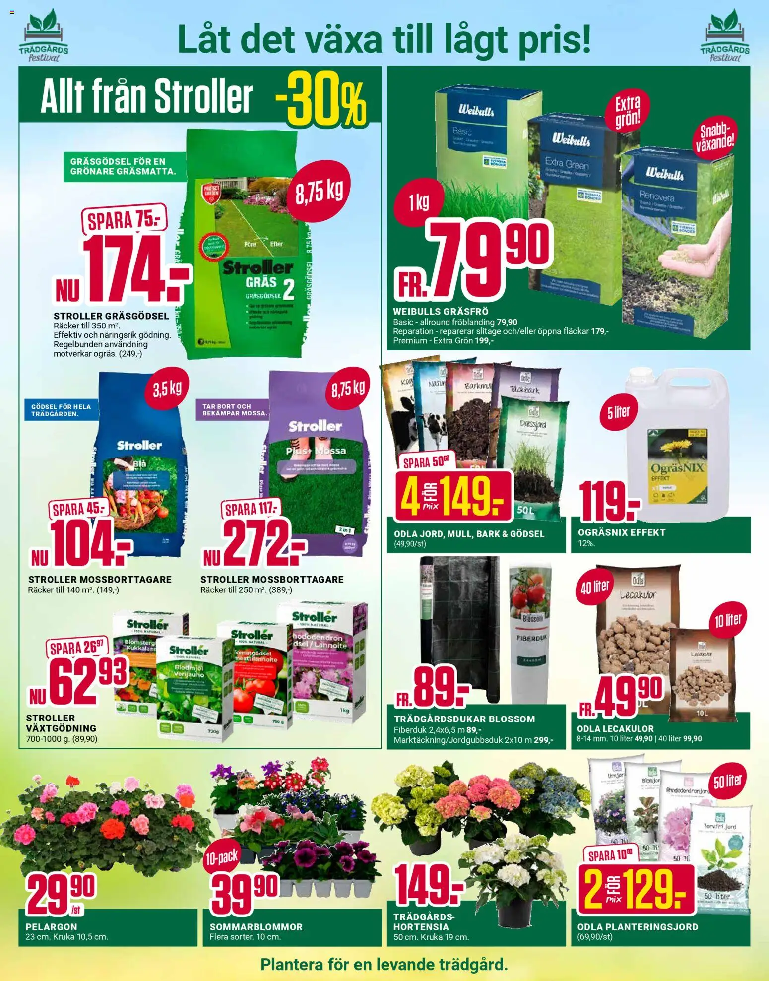 ÖoB reklamblad aktuell från 20.04.2026 | Sida: 9 | Produkter: Pelargon, Planteringsjord, Lecakulor, Kruka
