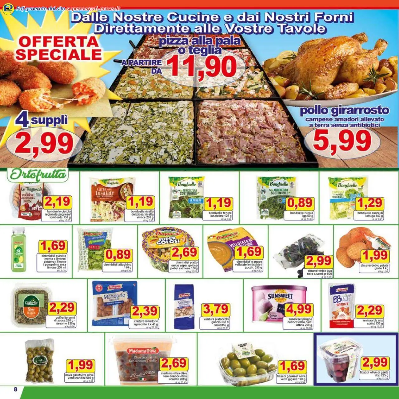 Volantino Pewex del 18.08.2025 | Pagina: 8 | Prodotti: Rucola, Limone, Zucca, Uva