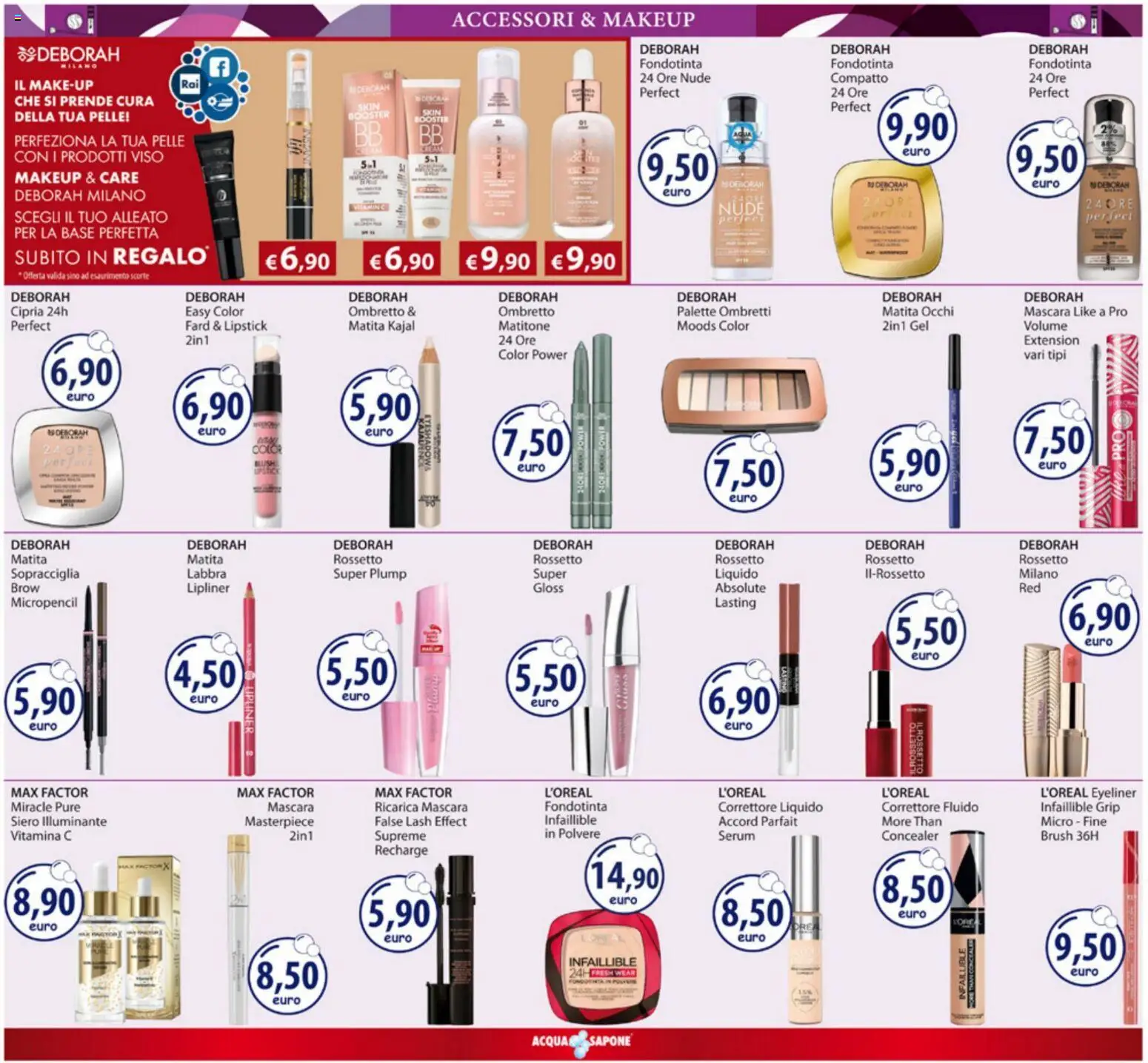 Volantino Acqua e Sapone del 15.12.2025 | Pagina: 4 | Prodotti: Ombretto, Rossetto, Sapone, Correttore