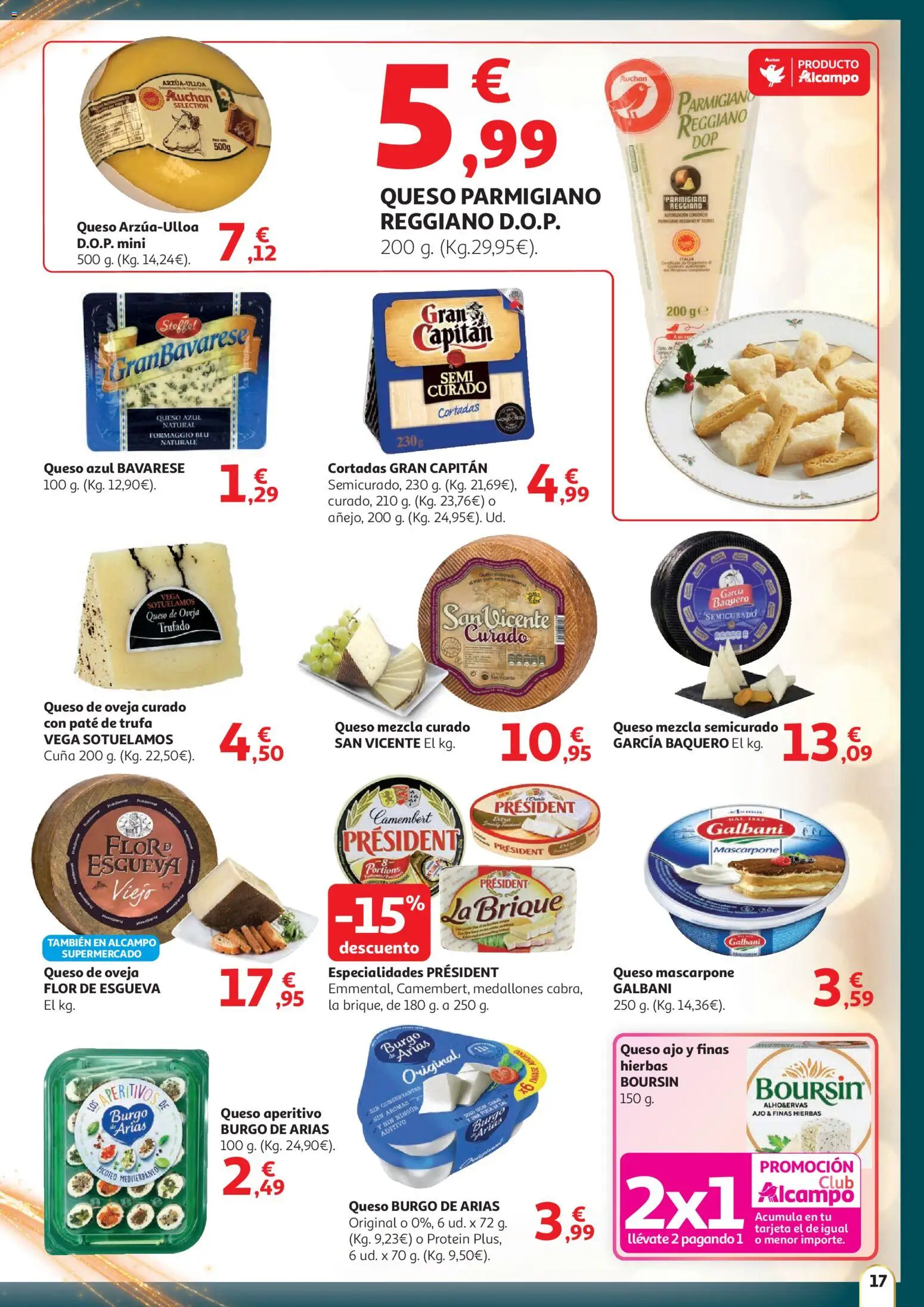 Alcampo - HG Unico │ válido desde el 11.12.2025 | Página: 17 | Productos: Medallones, Queso de oveja, Queso, Paté