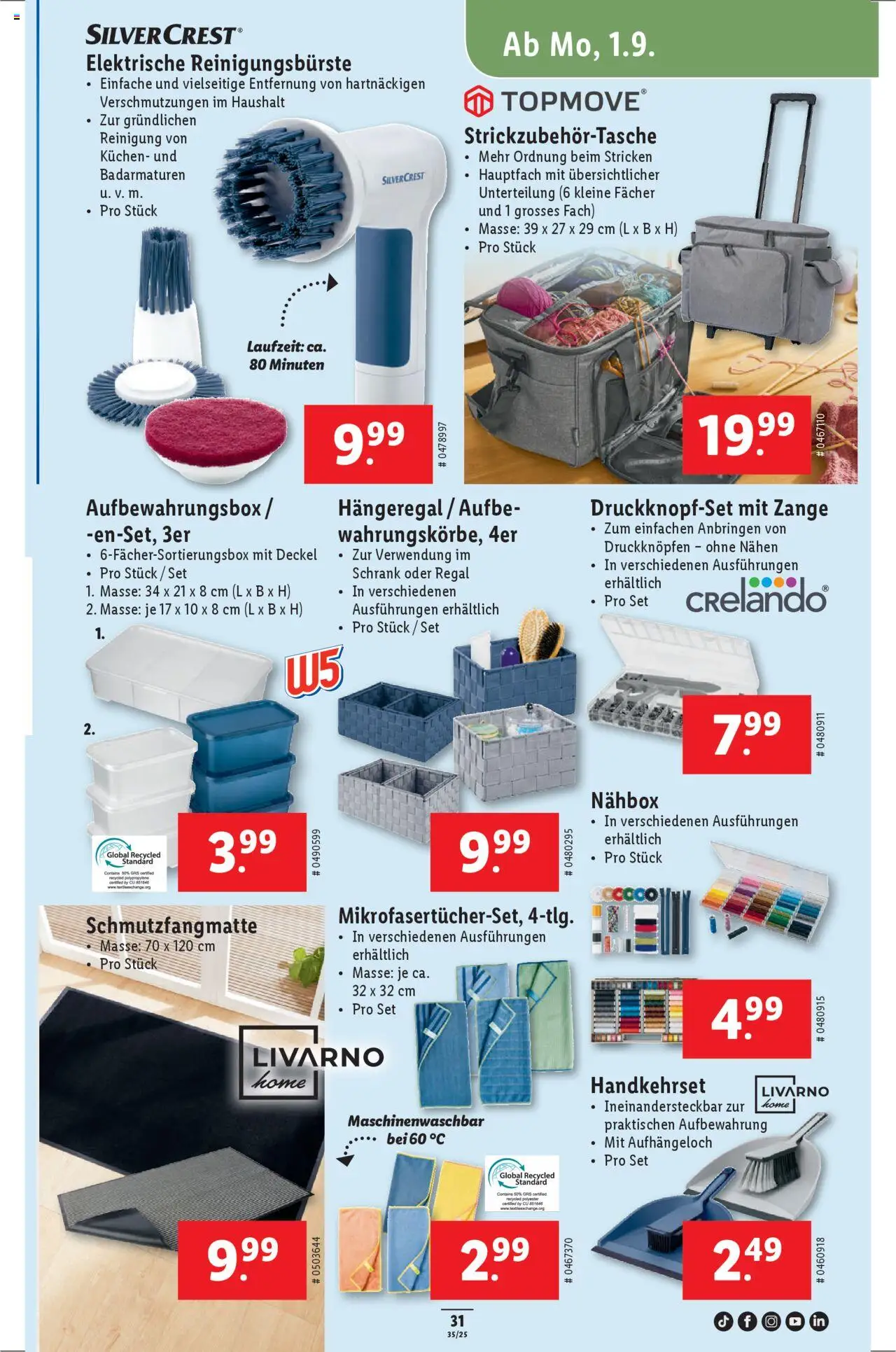 Lidl Aktionen ab 28.08.2025 | Seite: 33 | Produkte: Regal, Schmutzfangmatte, Schrank