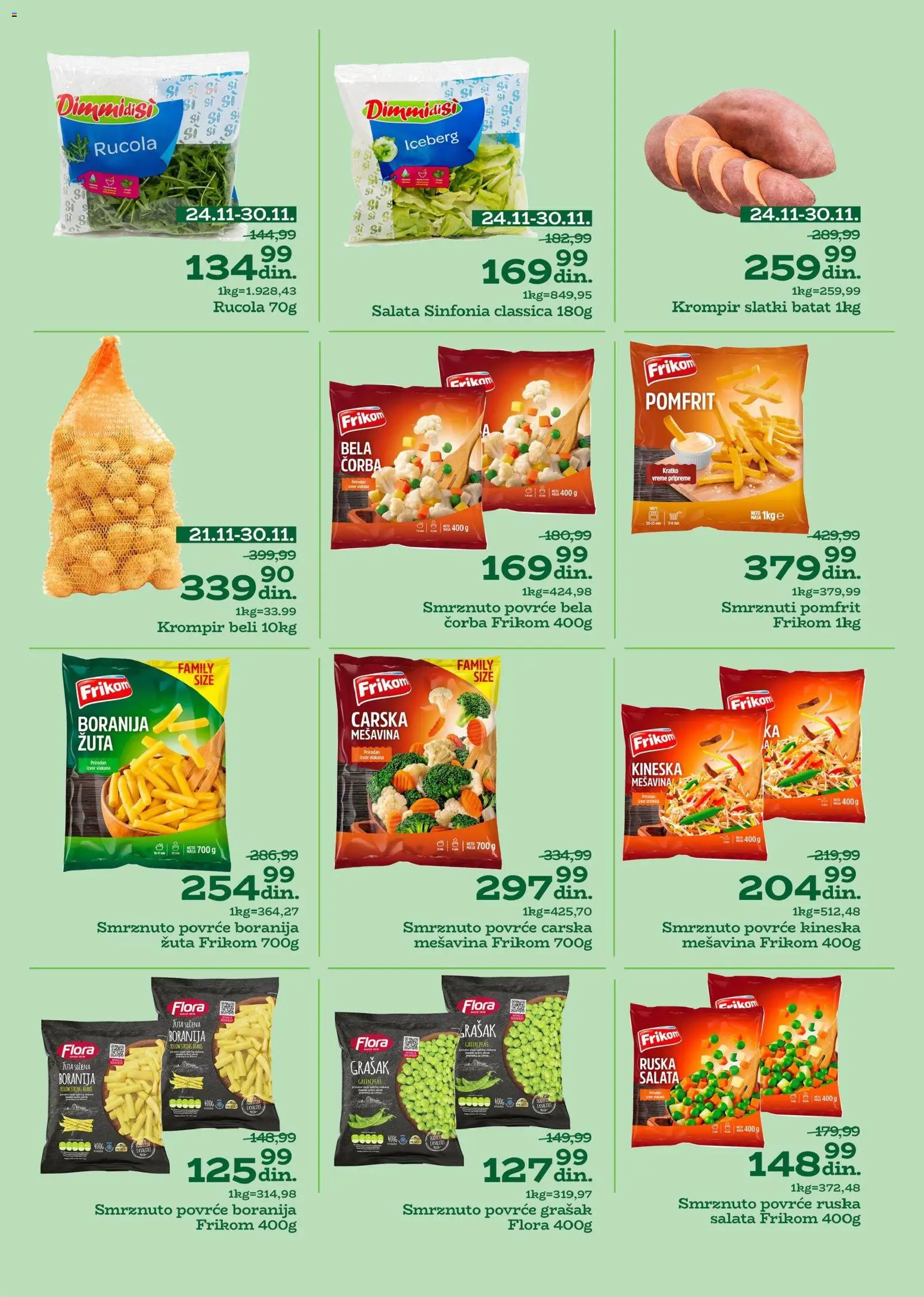Univerexport katalog - važi od 24.11.2025 | Strana: 2 | Proizvode: Boranija, Salata, Grašak, Krompir