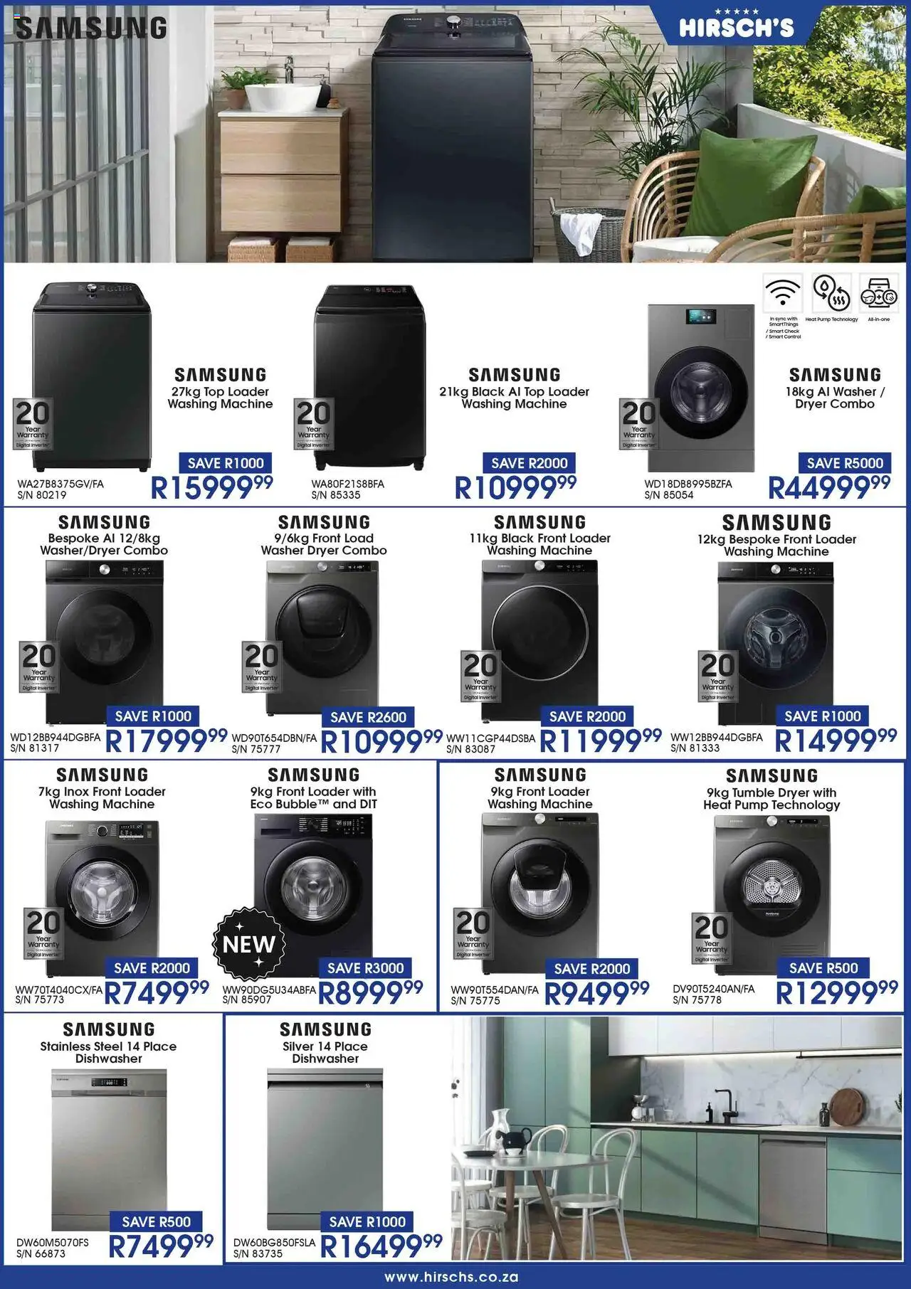 Hirsch's Specials │ valid from 24.06.2025 | Page: 20 | Products: Washing machine, Dryer, Dishwasher, Tumble dryer