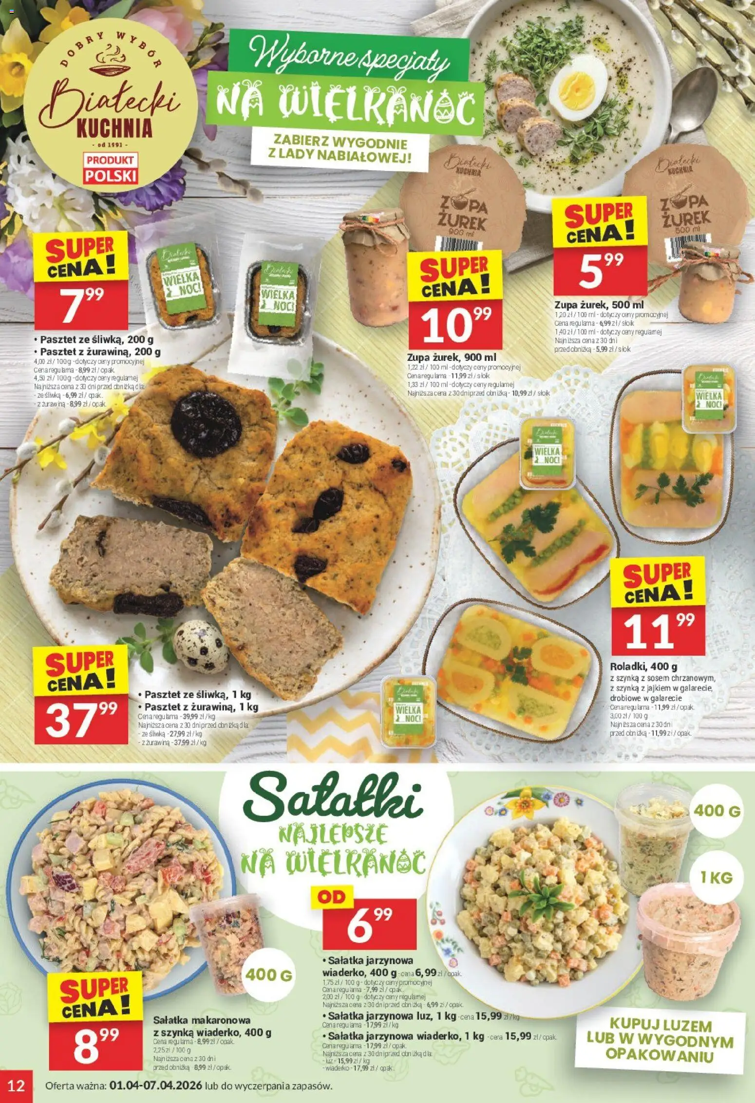 Twój Market gazetka od 01.04.2026 | Strona: 12 | Produkty: Zurek, Szynka, Żurawina, Zupa