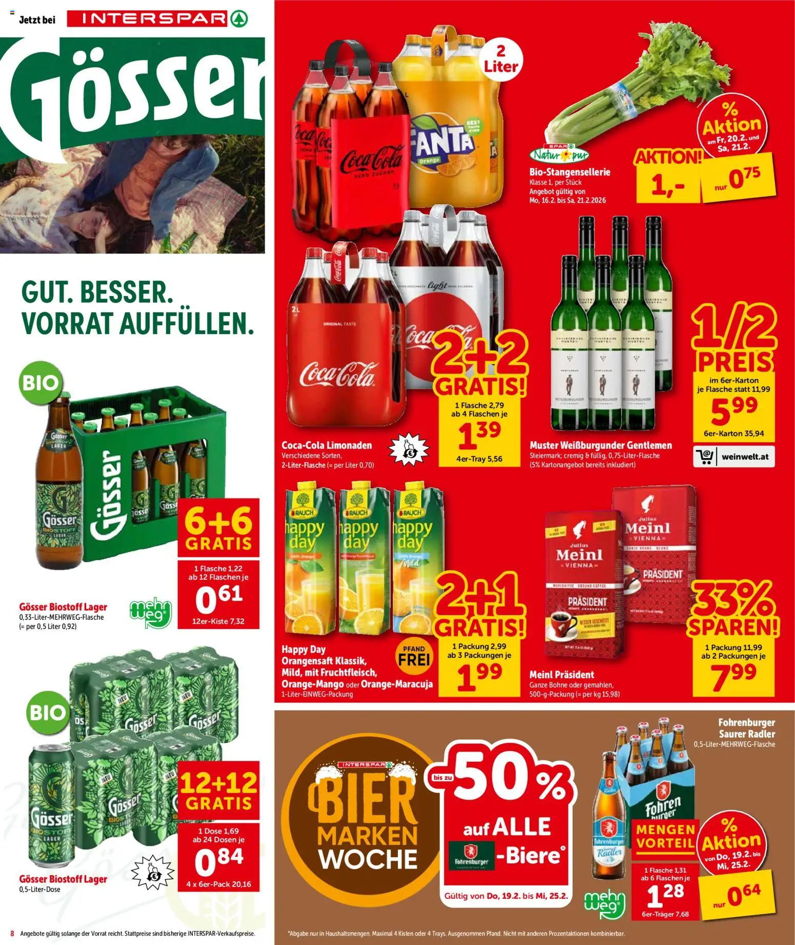 Interspar Flugblatt - Vorarlberg gültig ab 19.02.2026 | Seite: 9 | Produkte: Socken, Bier