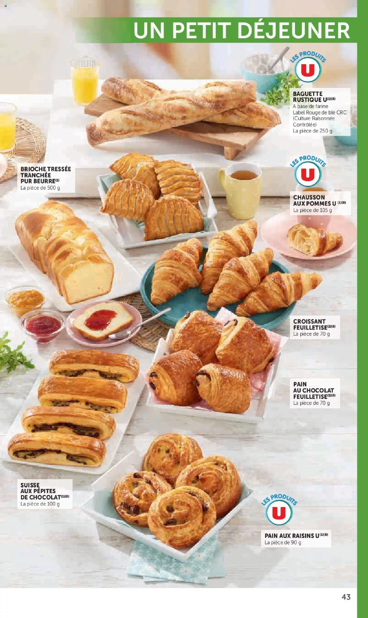 {H1} | Page: 43 | Produits: Base, Farine, Pain au chocolat, Pommes