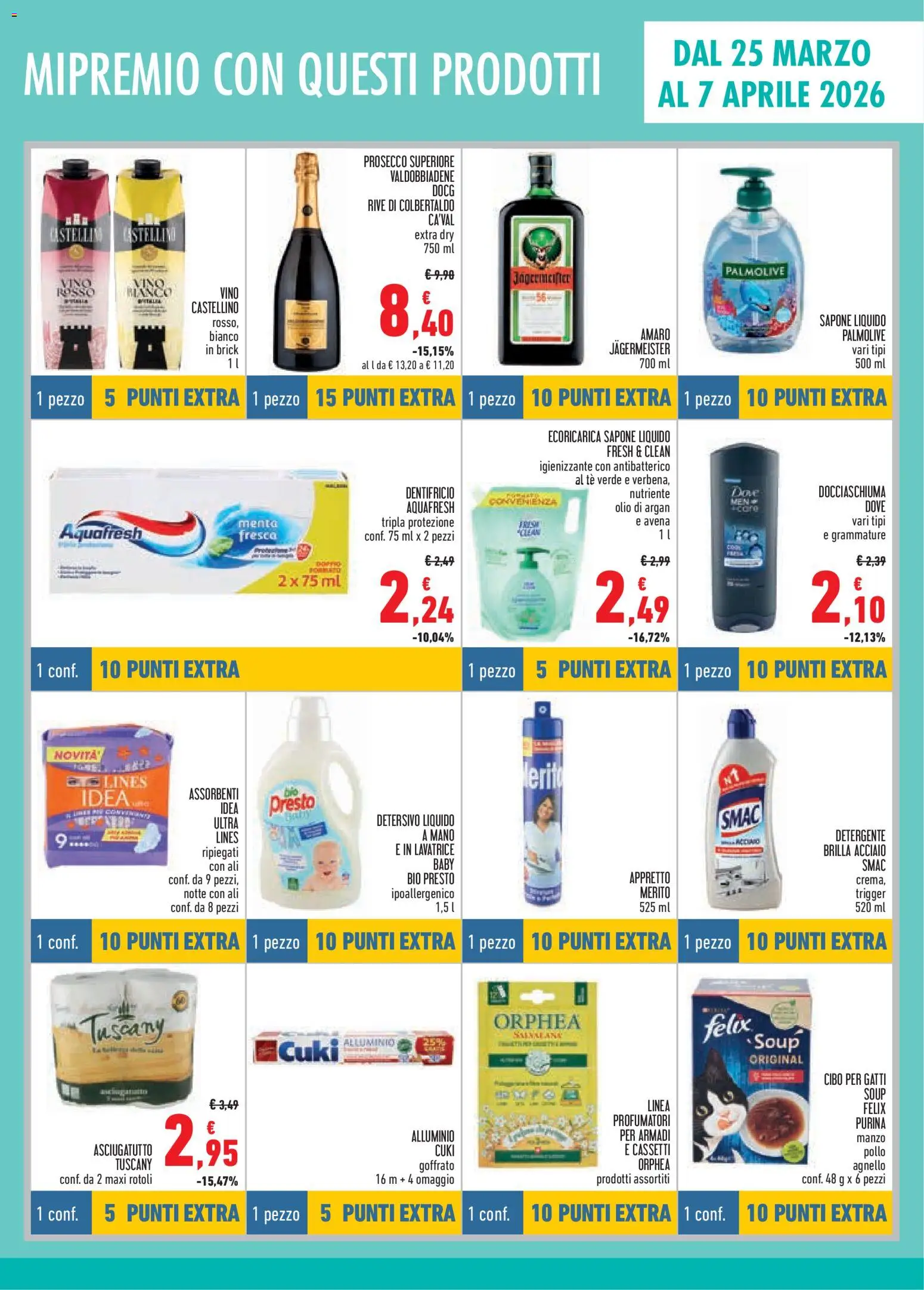 Volantino Conad del 25.03.2026 | Pagina: 7 | Prodotti: Sapone, Prosecco, Vino, Alluminio
