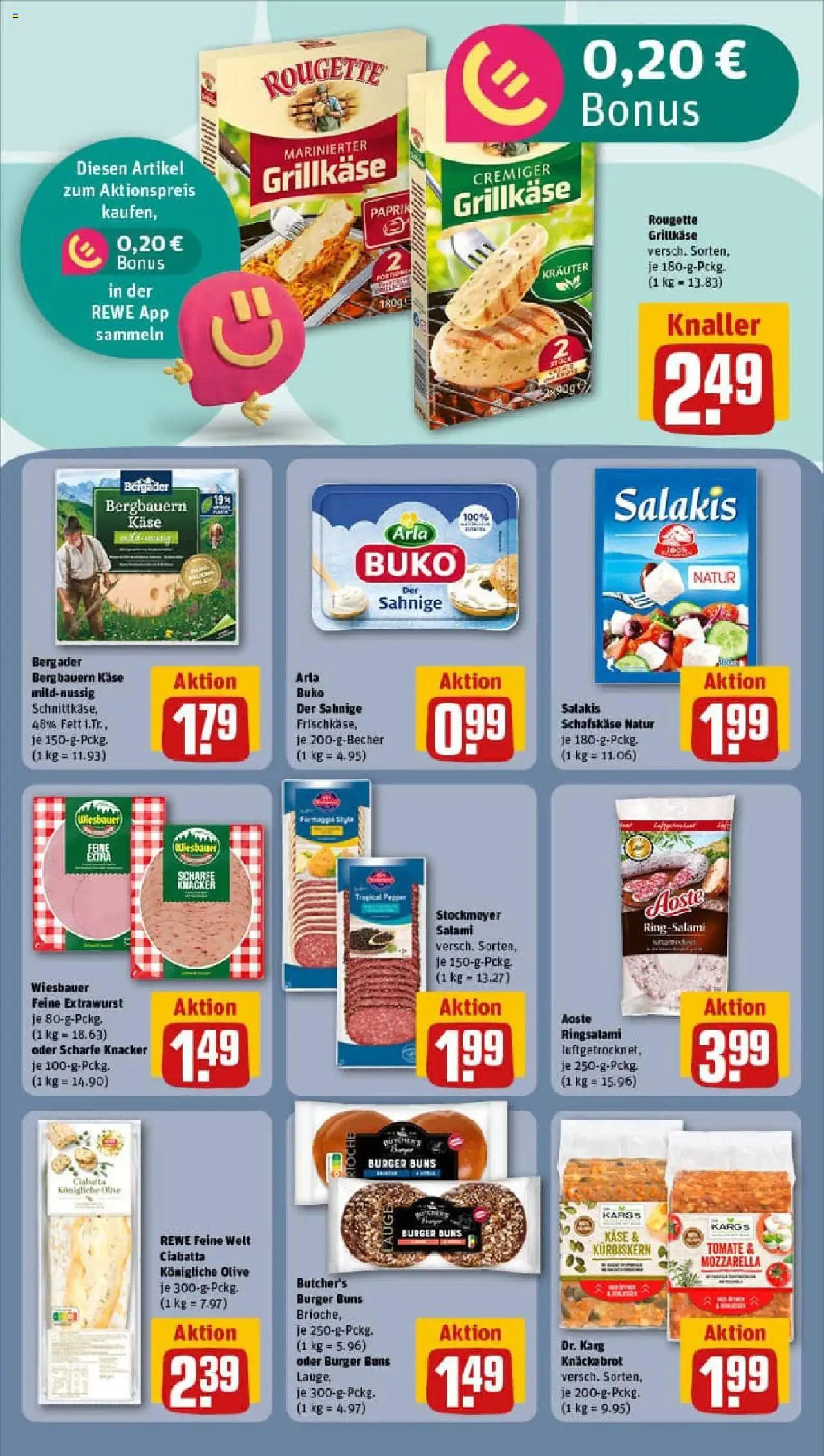 Rewe prospekt Mettmann	 - gültig ab dem 24.08.2025 | Seite: 10 | Produkte: Feta, Käse, Burger, Burger bun