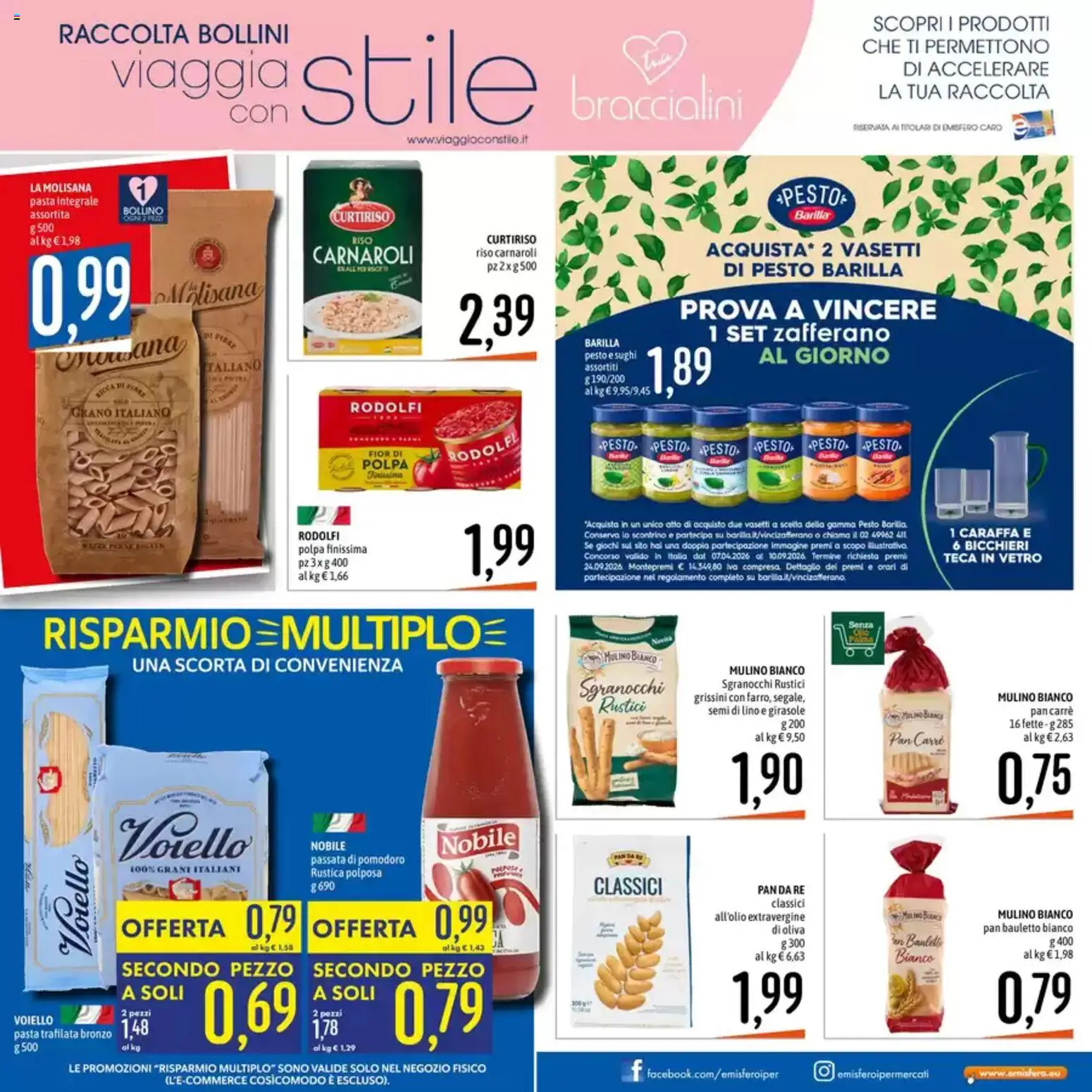 Volantino Emisfero del 20.04.2026 | Pagina: 3 | Prodotti: Riso, Pomodoro, Passata di pomodoro, Grissini