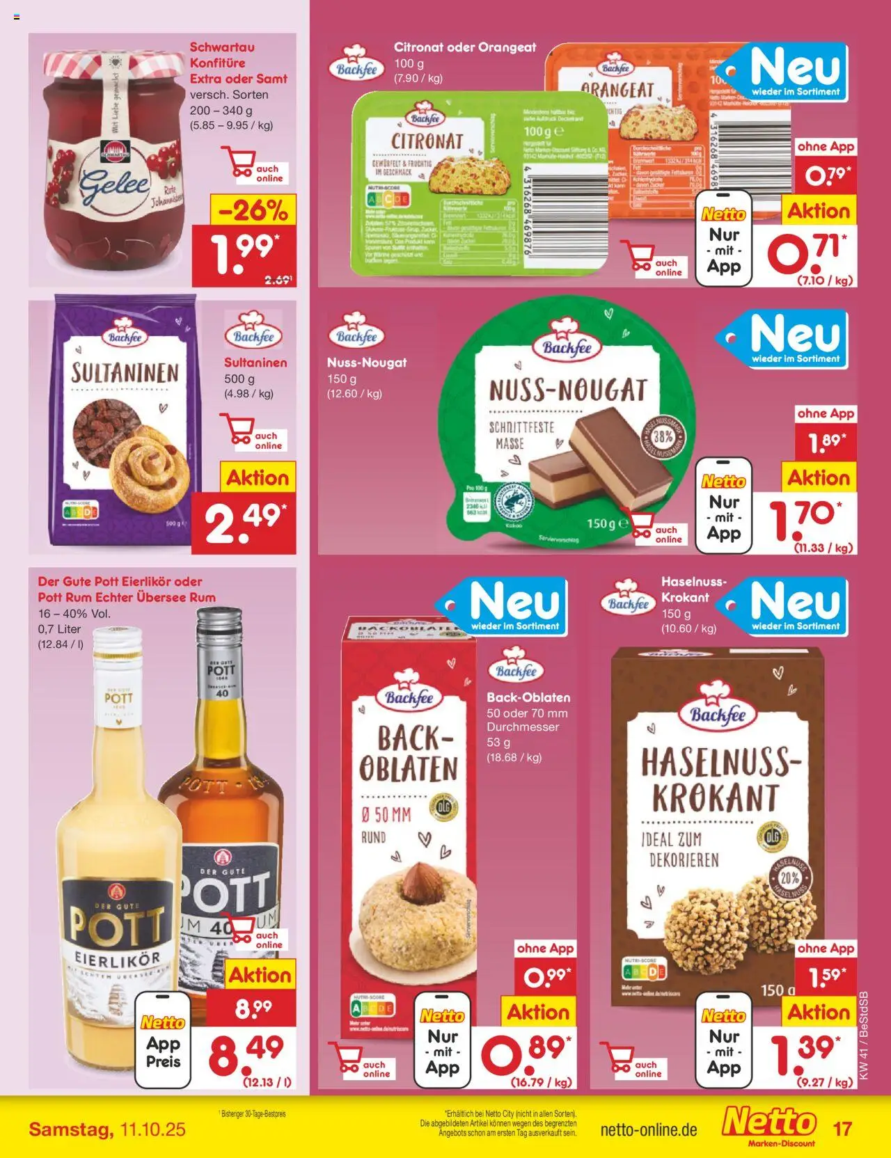 Netto Marken-Discount Prospekt 	 – gültig ab 06.10.2025 | Seite: 19 | Produkte: Rum, Zucker