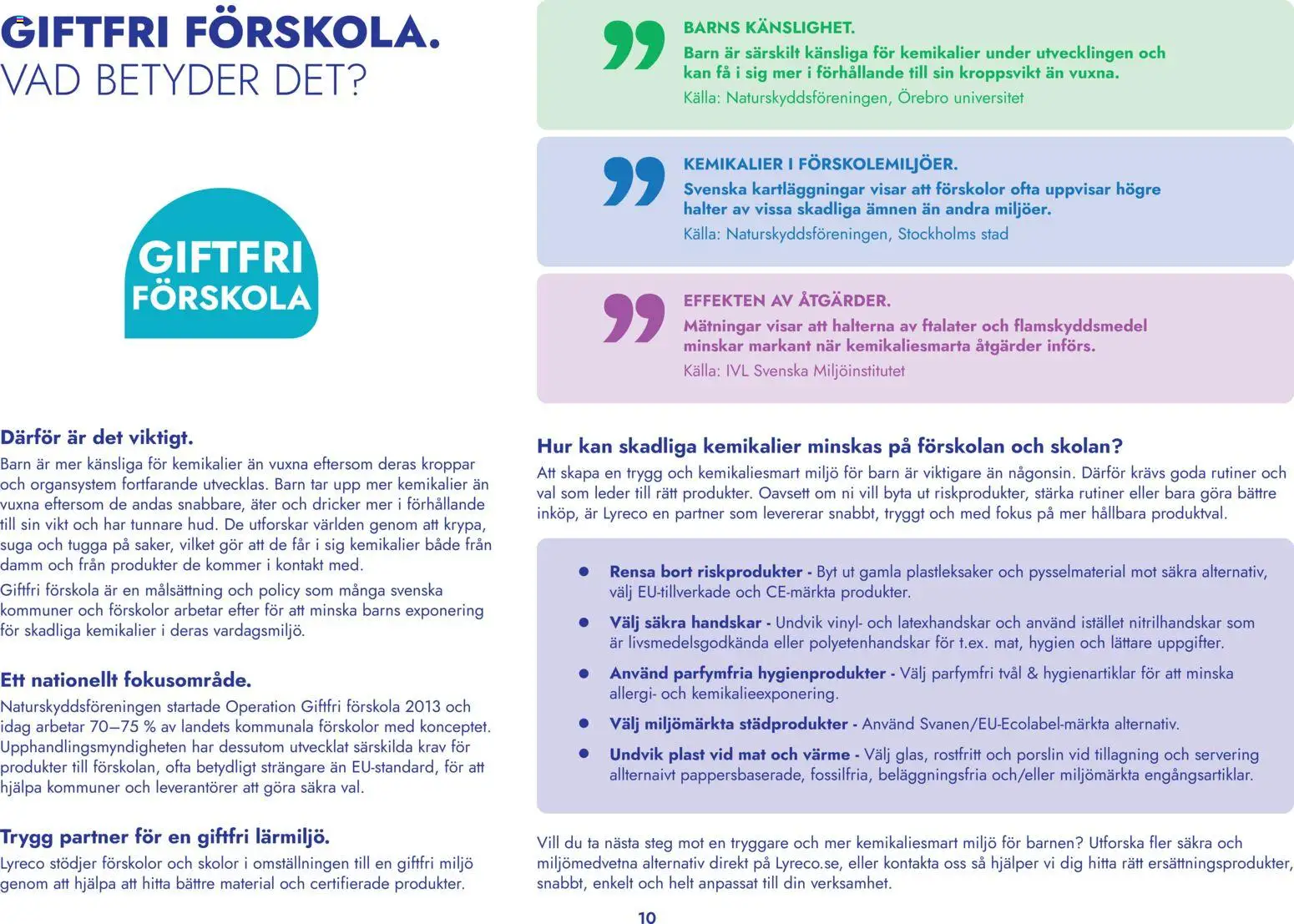Lyreco reklamblad aktuell från 13.04.2026 | Sida: 10 | Produkter: Tvål, Handskar, Kontakt