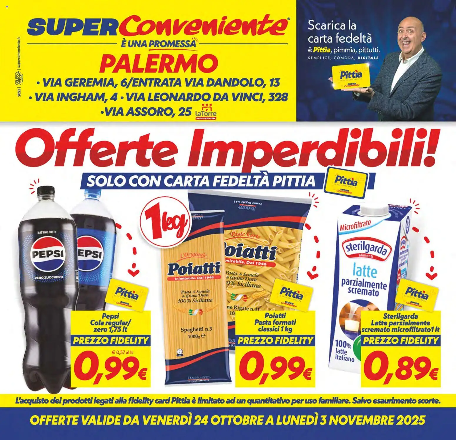 Volantino SuperConveniente del 24.10.2025 | Pagina: 32 | Prodotti: Zucchero, Latte, Penne, Pepsi