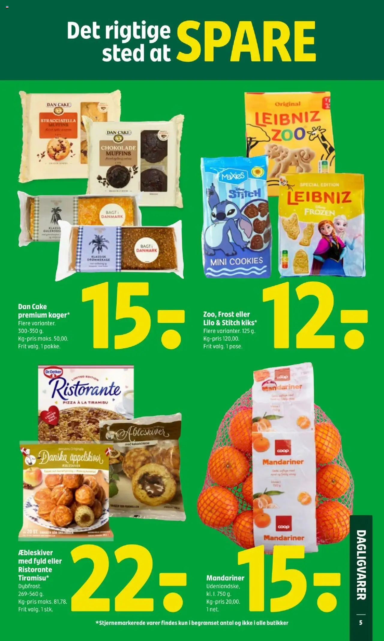 Coop 365 tilbudsavis – gyldig fra 09.10.2025 | Side: 5 | Produkter: Chokolade, Mandariner, Cookies, Muffins