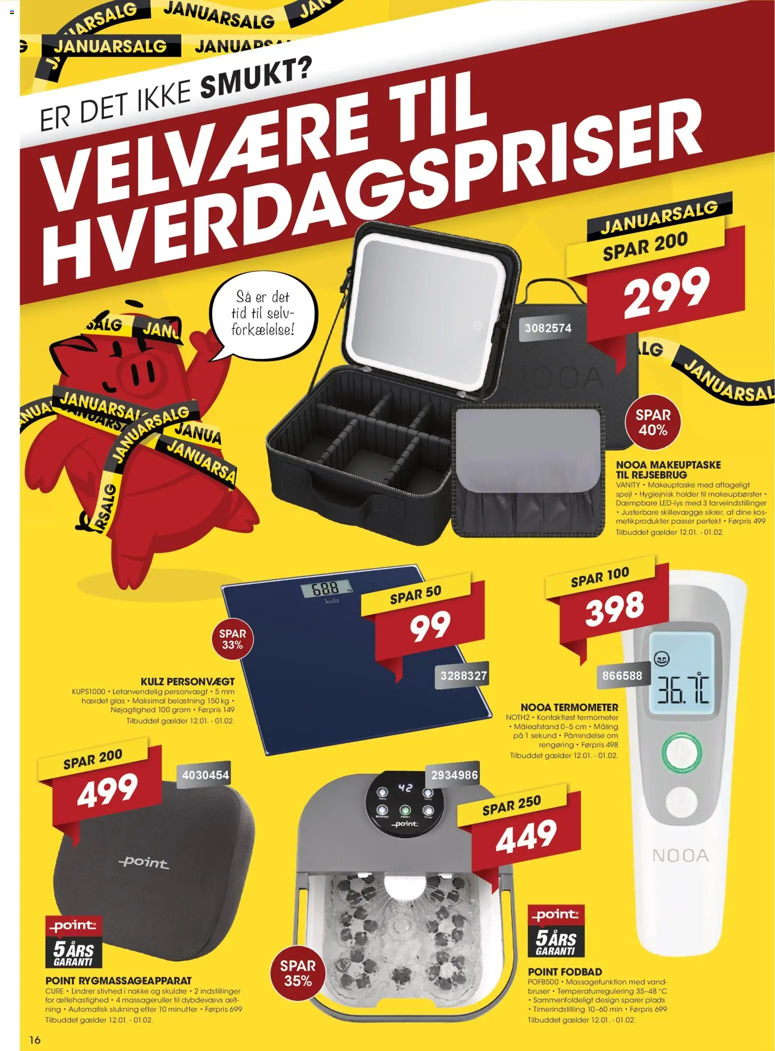 Punkt1 tilbudsavis – gyldig fra 12.01.2026 | Side: 16 | Produkter: Bruser, Spejl, Termometer, Maling