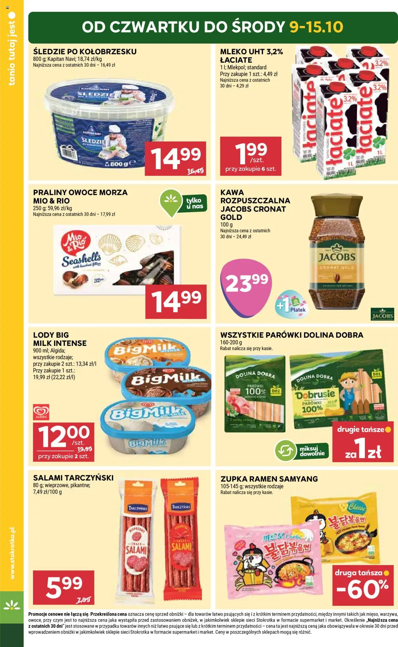 Stokrotka Gazetka od 09.10.2025 | Strona: 2 | Produkty: Parówki, Kawa, Warzywa, Owoce