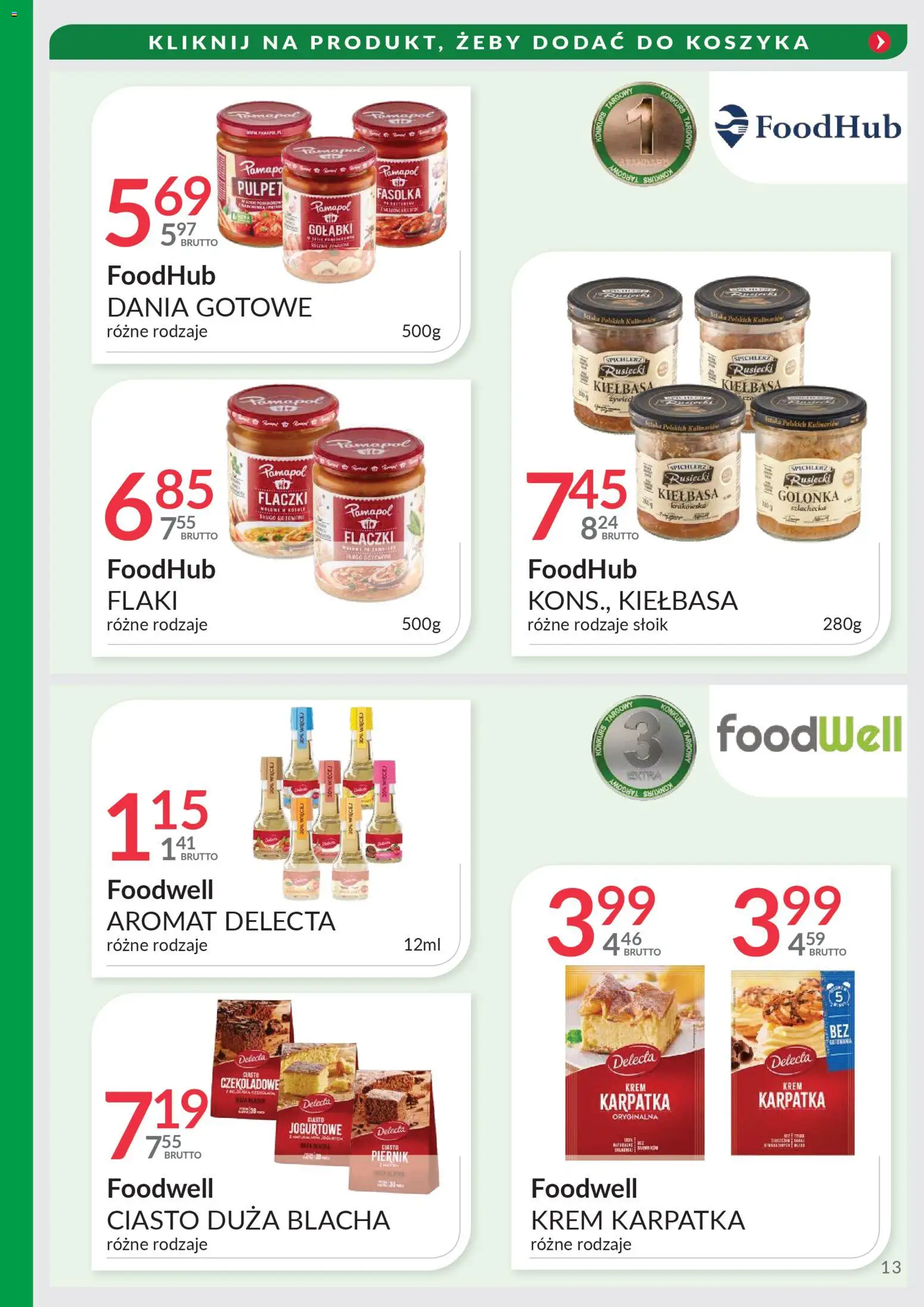 Eurocash Gazetka - Targi Jesień od 03.11.2025 | Strona: 13 | Produkty: Ciasto, Ciasto czekoladowe, Krem, Dania gotowe