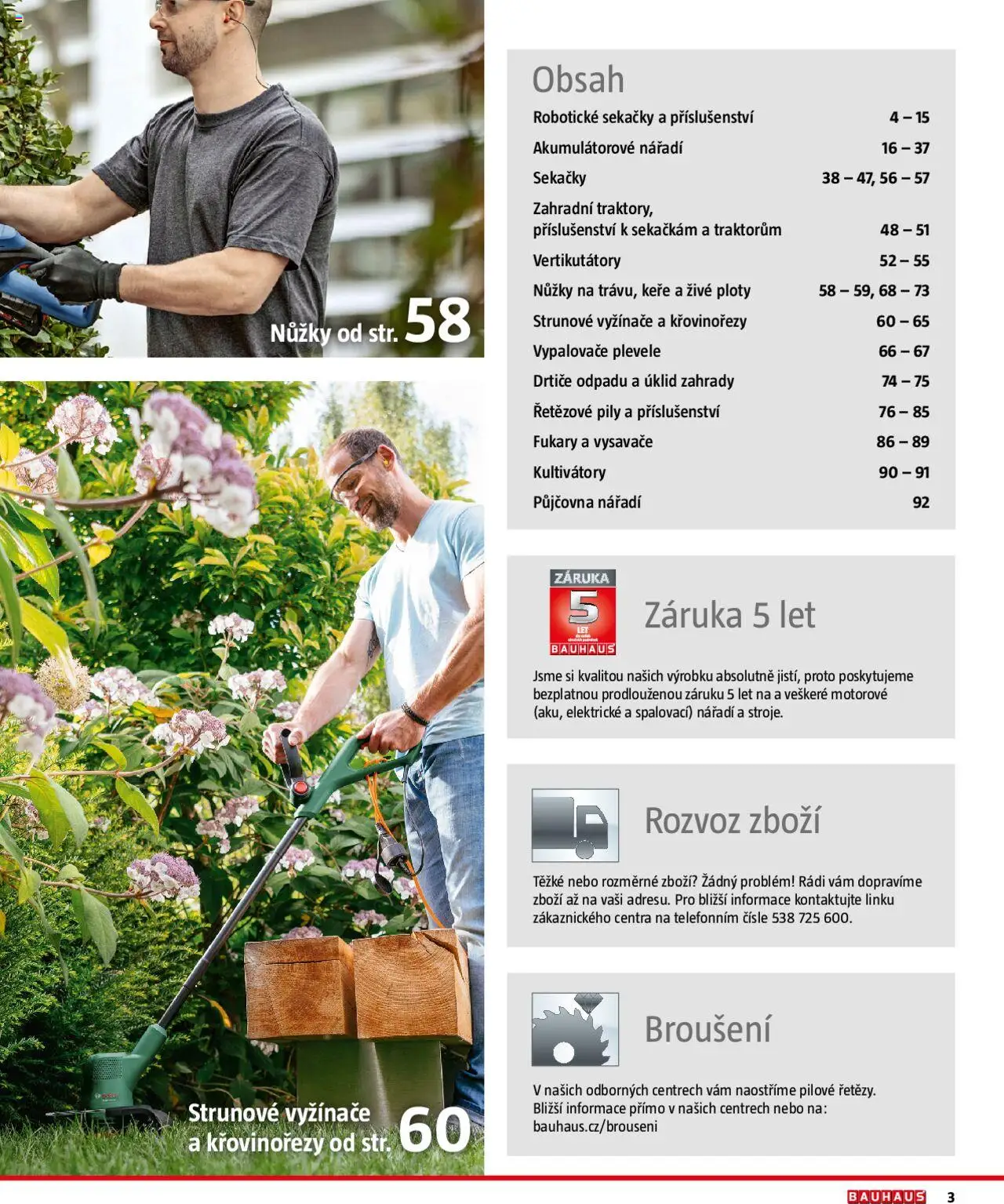 Bauhaus katalog Zahradní technika od 01.04.2025 | Strana: 3 | Produkty: Nůžky, Nářadí, Vysavače
