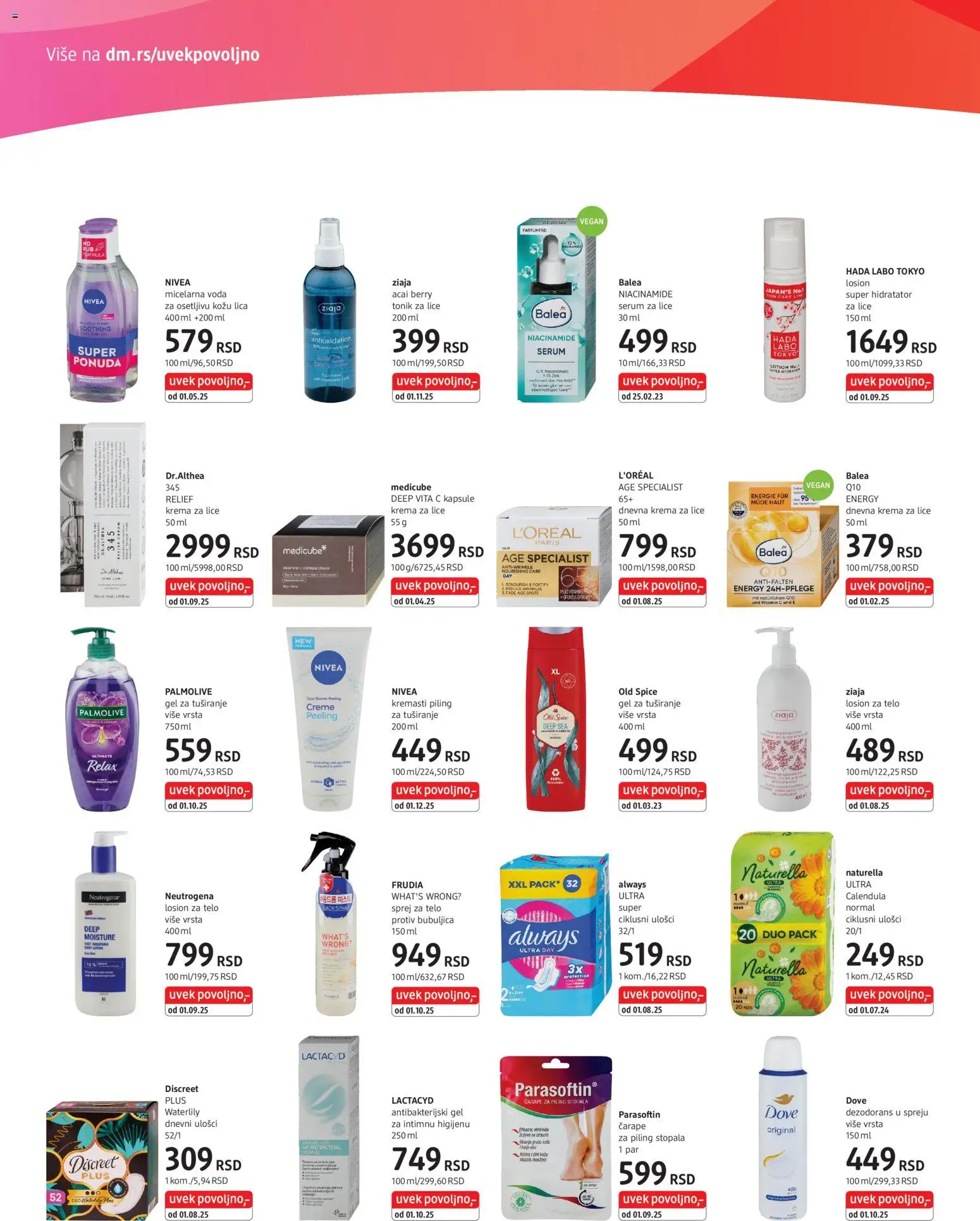 DM Drogerie katalog - važi od 01.12.2025 | Strana: 6 | Proizvode: Piling, Micelarna voda, Čarape, Gel za tuširanje