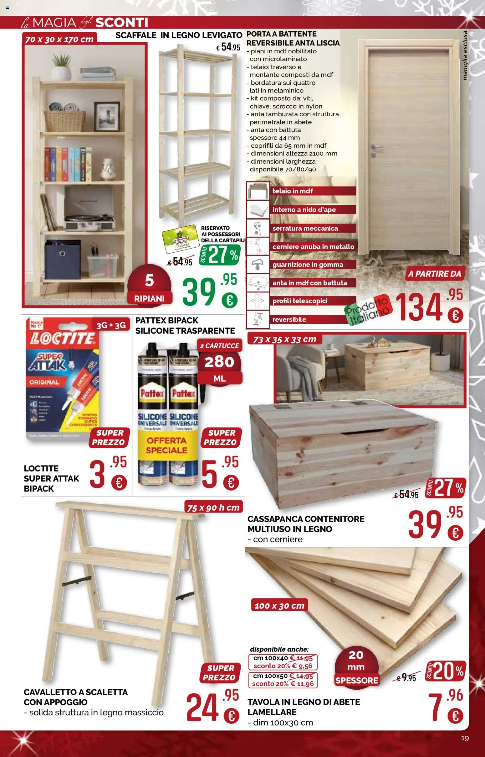 Volantino La Prealpina del 28.11.2025 | Pagina: 19 | Prodotti: Scaletta, Scaffale, Contenitore, Silicone