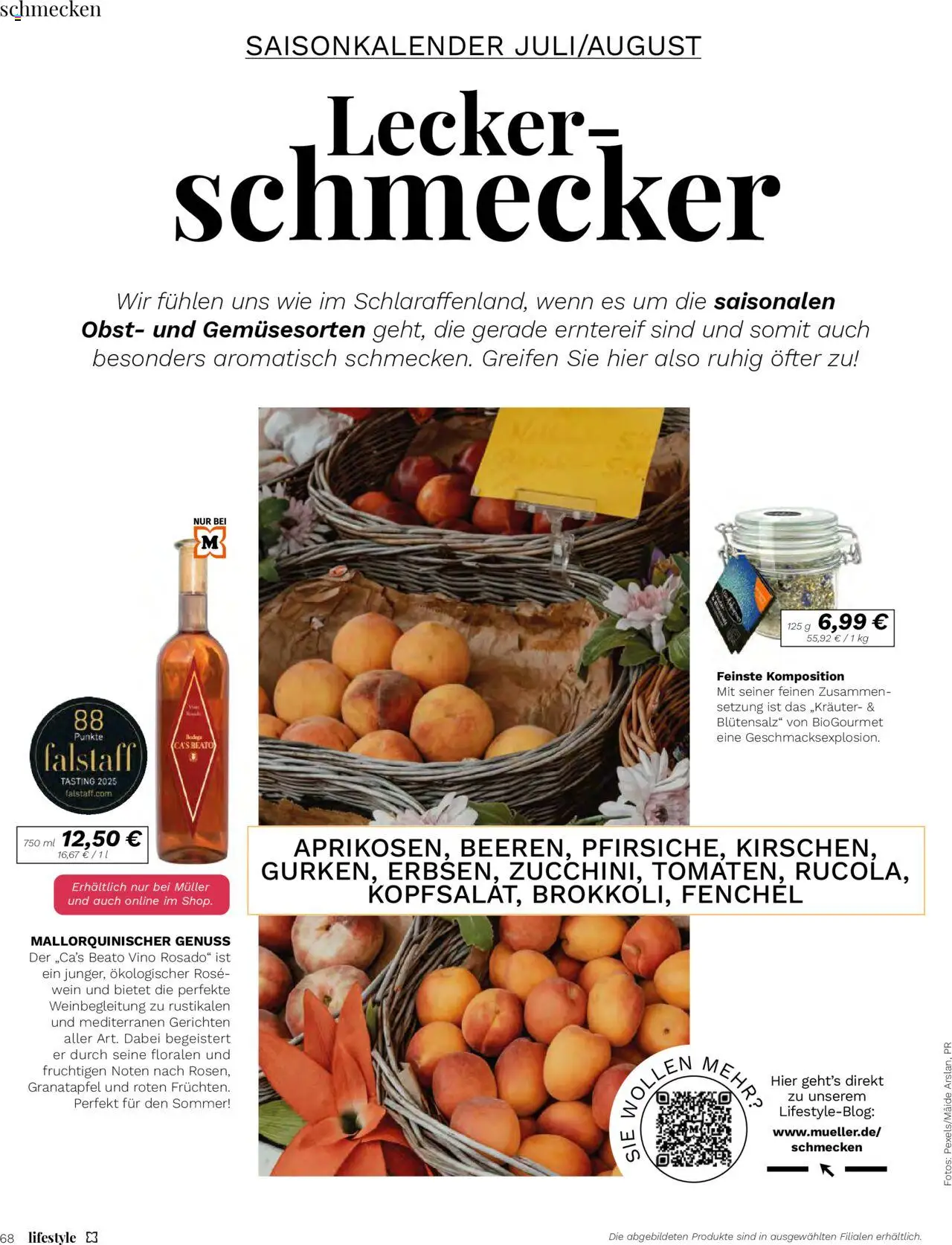 Müller  Lifestyle - gültig ab dem 11.07.2025 | Seite: 68 | Produkte: Granatapfel, Obst, Wein