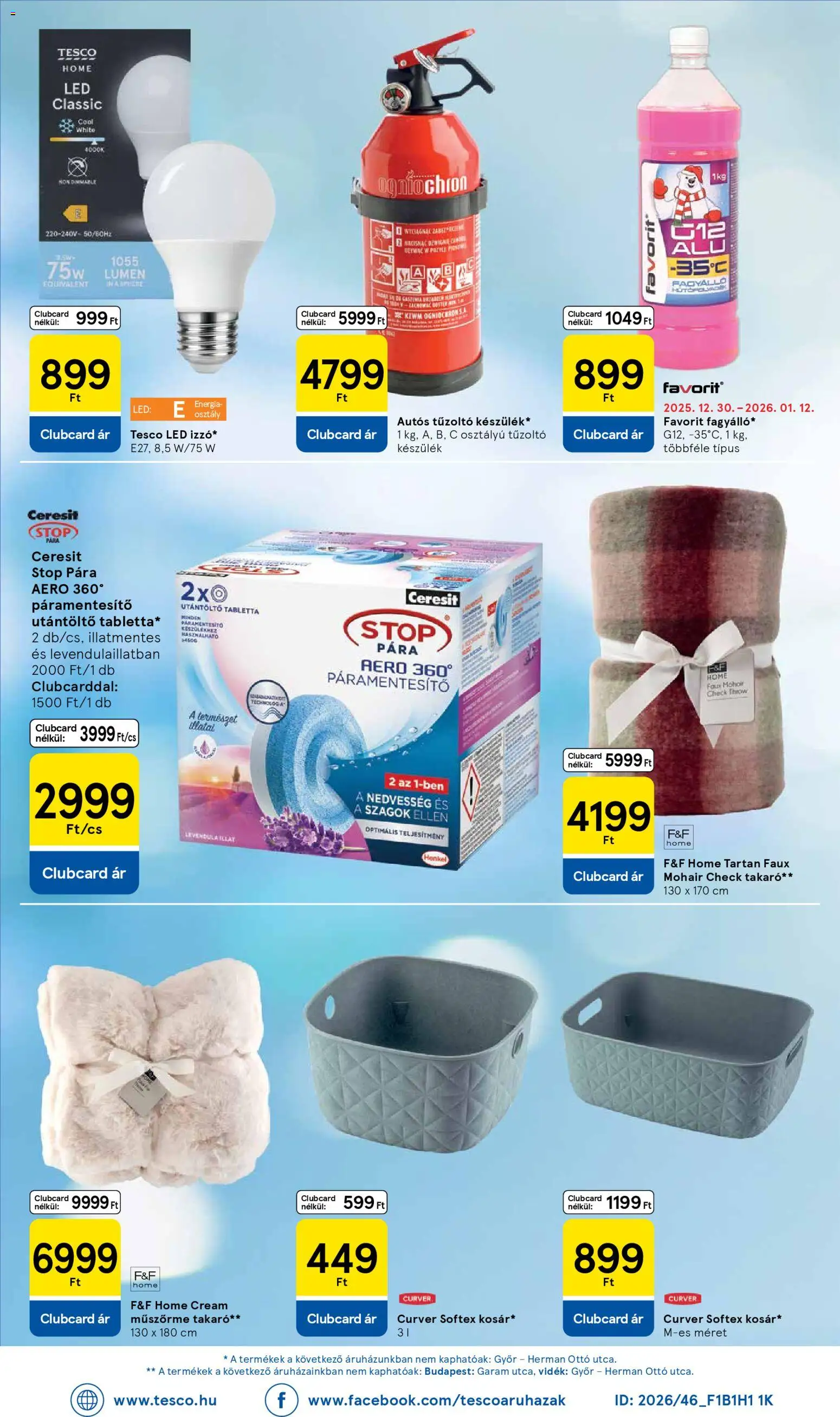 Tesco akciós ujság - amely érvényes a következő dátumtól: 08.01.2026 | Oldal: 8 | Termékek: Páramentesítő, Takaró, Levendula