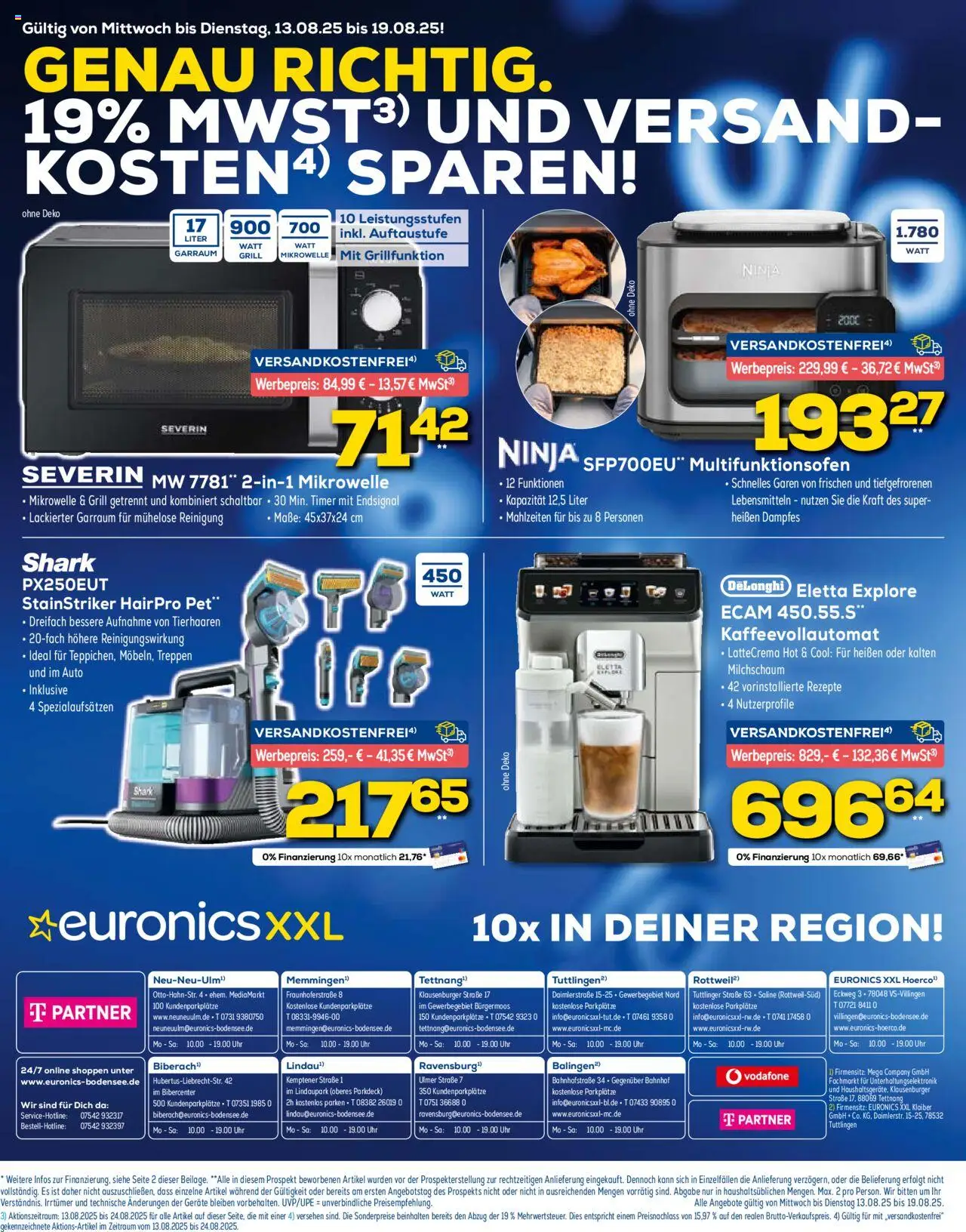 Euronics Prospekt 	 - gültig ab dem 13.08.2025 | Seite: 12 | Produkte: Mikrowelle, Grill, Kaffeevollautomat, Uhr