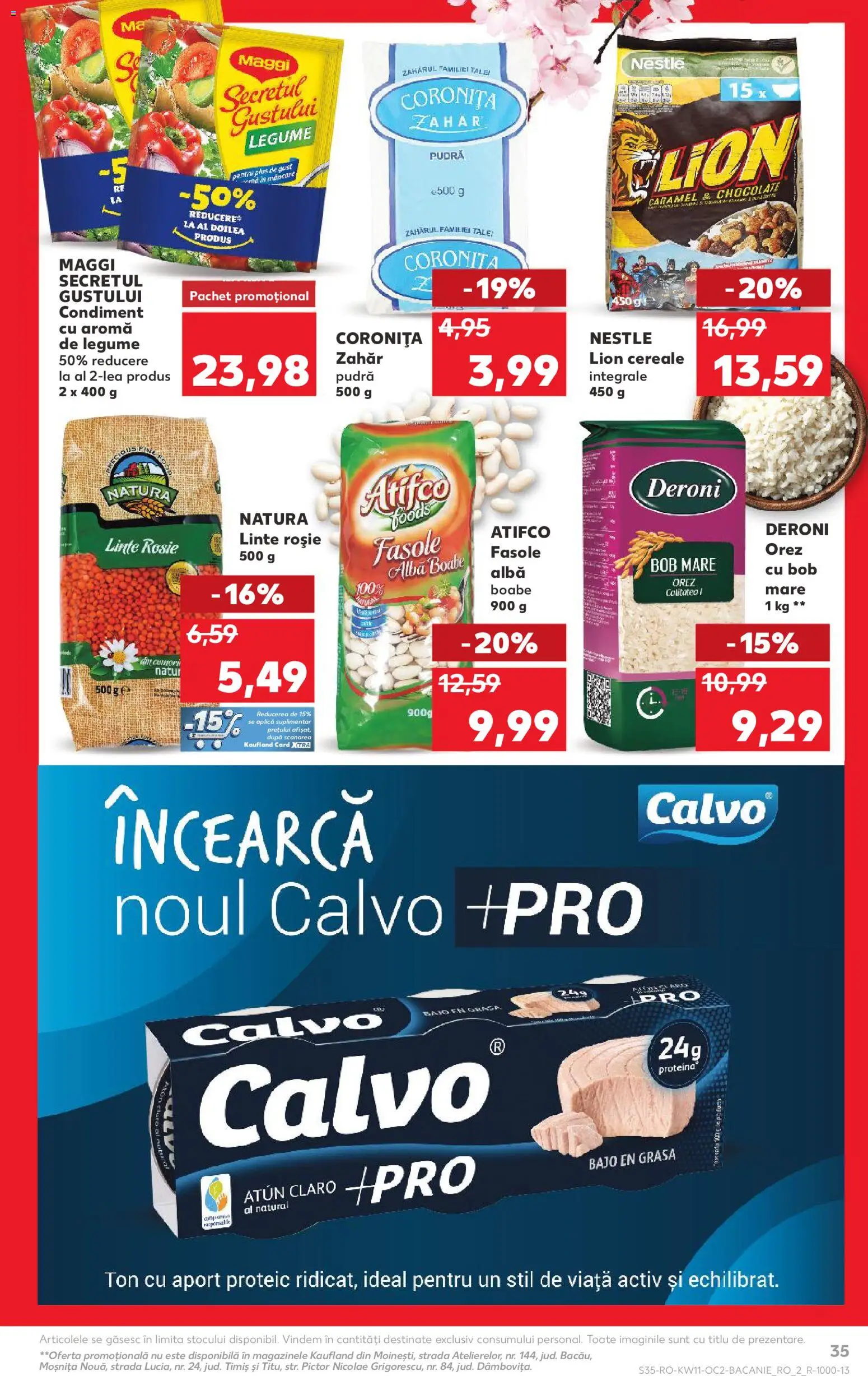 Noul catalog Kaufland – valabil de la 11.03.2026 | Pagină: 35 | Produse: Cereale, Fasole albă, Legume, Zahăr