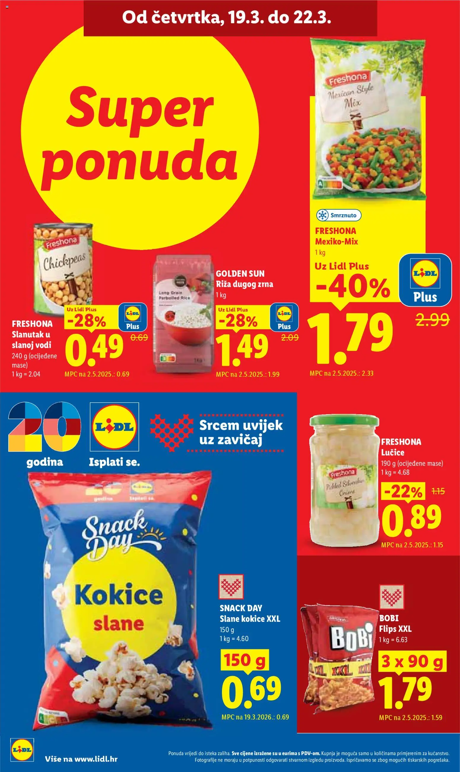 Lidl katalog | vrijedi od 16.03.2026 | Stranica: 58 | Proizvodi: Flips, Riža, Kokice, Slanutak