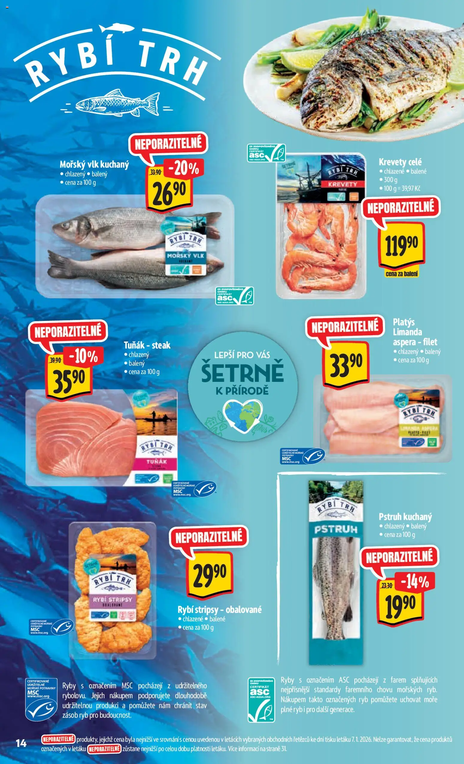 Albert leták - Hypermarket od 14.01.2026 | Strana: 21 | Produkty: Steak, Ryby, Potraviny, Krevety