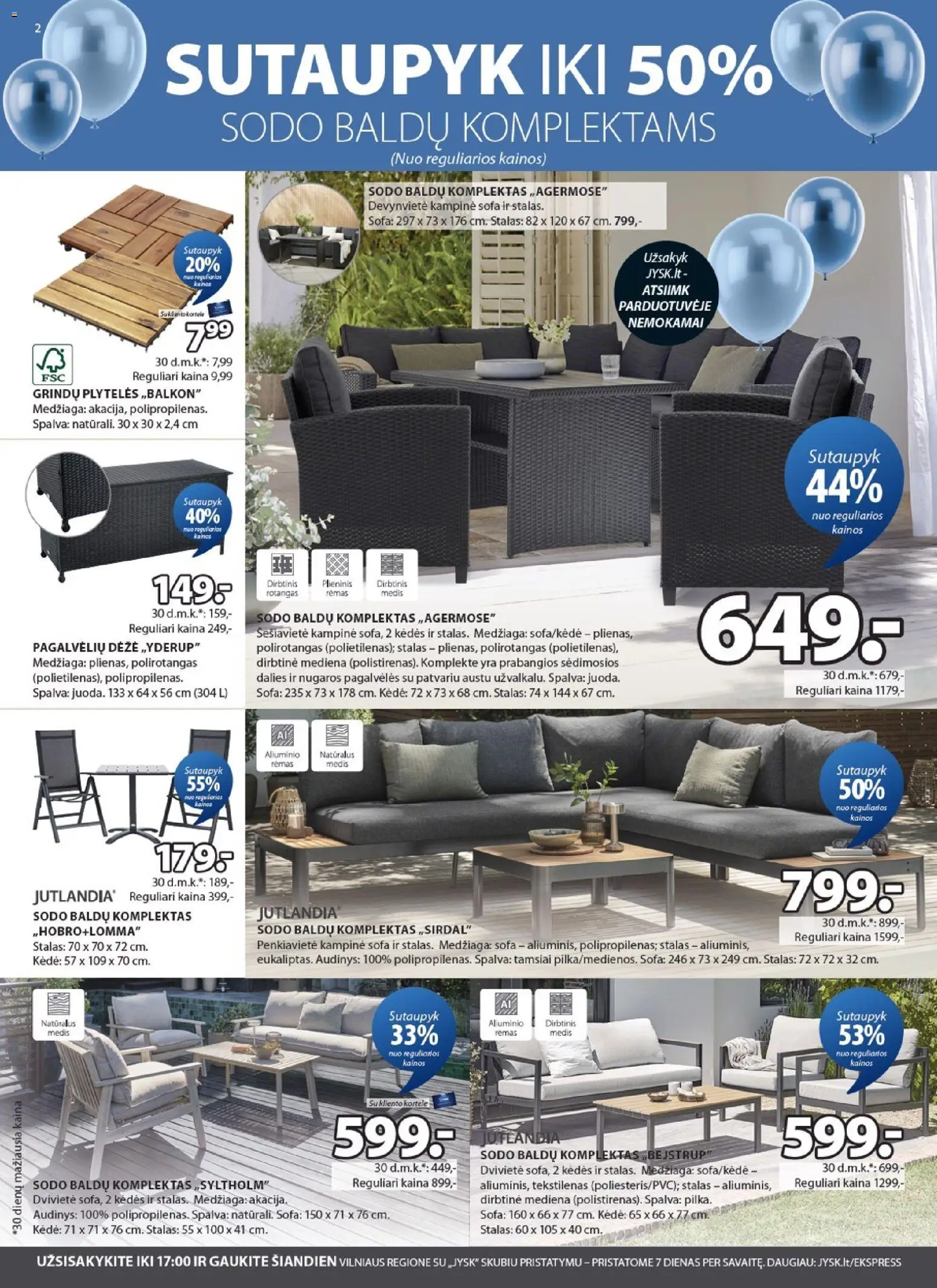 JYSK akcijos nuo 14.04.2026 | Puslapis: 2 | Prekių: Sofa, Stalas, Kėdė, Dėžė