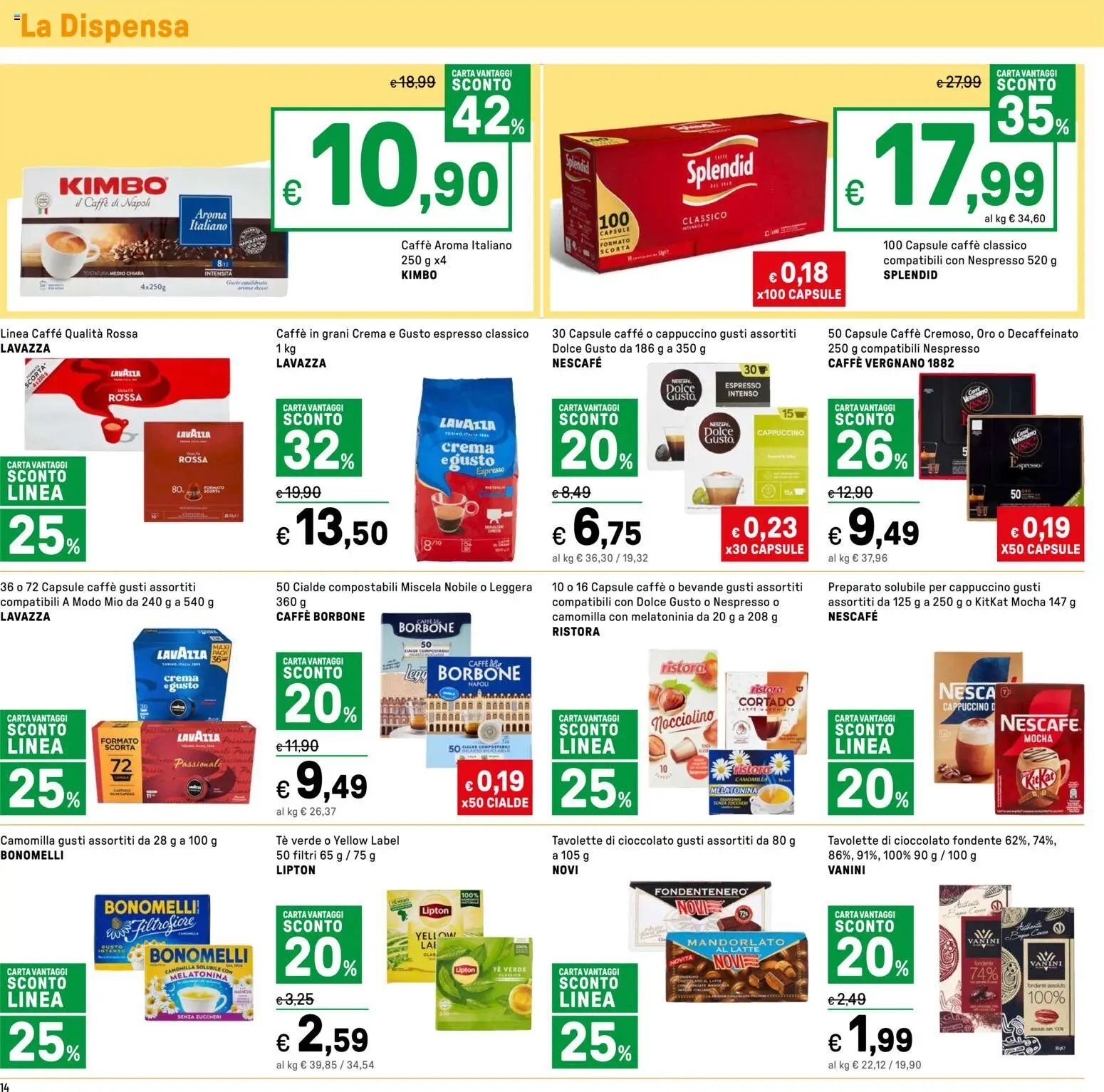 Volantino Iper del 24.04.2026 | Pagina: 14 | Prodotti: Crema, Caffè, Cioccolato, Latte