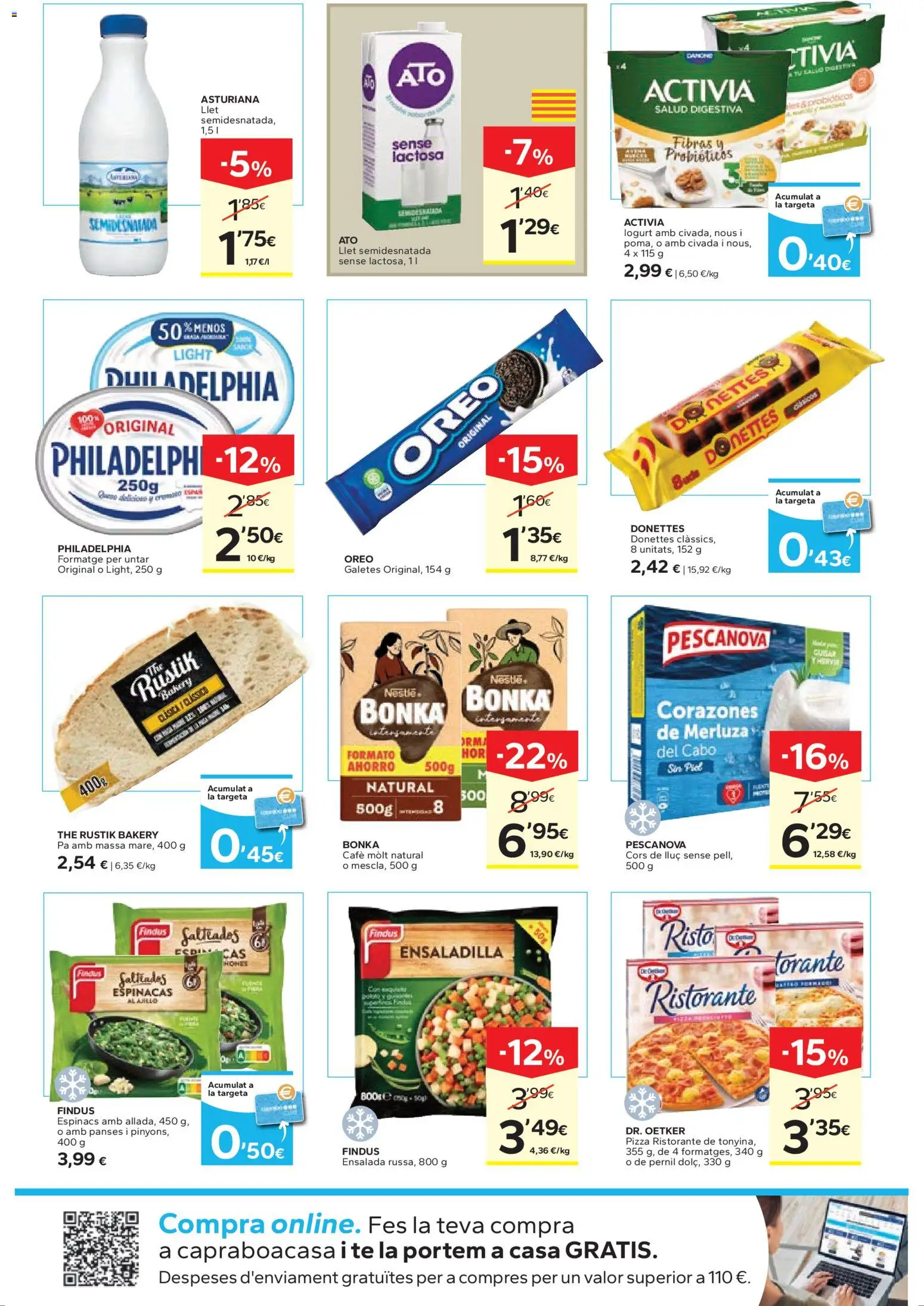 Caprabo - Estalvia des de la primera unitat │ válido desde el 12.02.2026 | Página: 5 | Productos: Ensaladilla, Pizza, Té, Ensalada